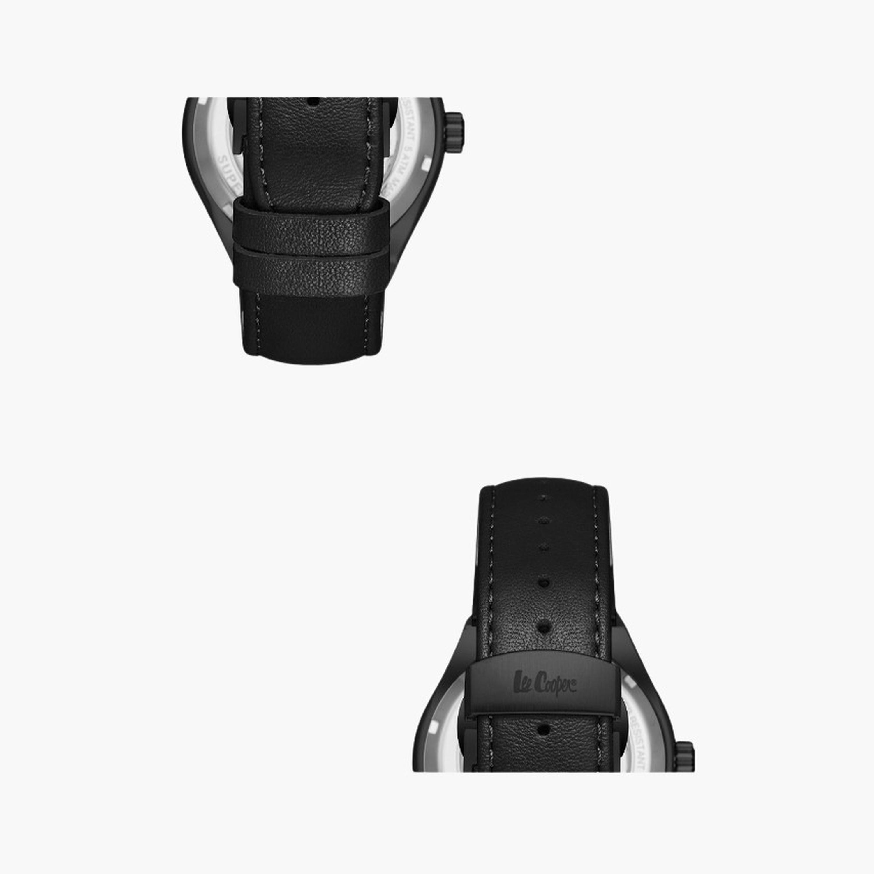 Lee Cooper Men's 45MM Black Automatic Leather Strap Watch | LC08122.051-men-watchesandjewellery-watches-image-6