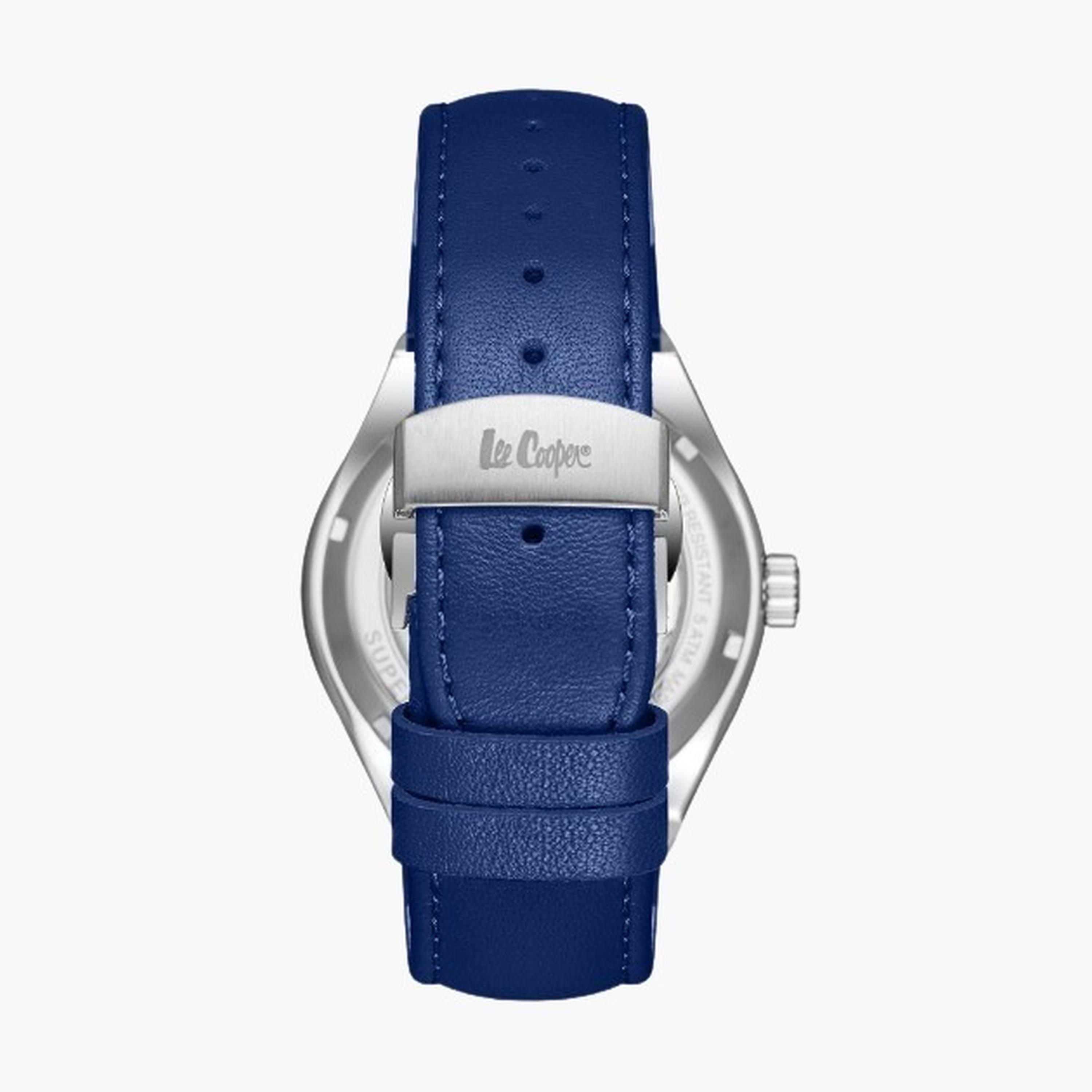 Lee Cooper Men's 45MM Blue Automatic Leather Strap Watch | LC08122.399-men-watchesandjewellery-watches-image-2