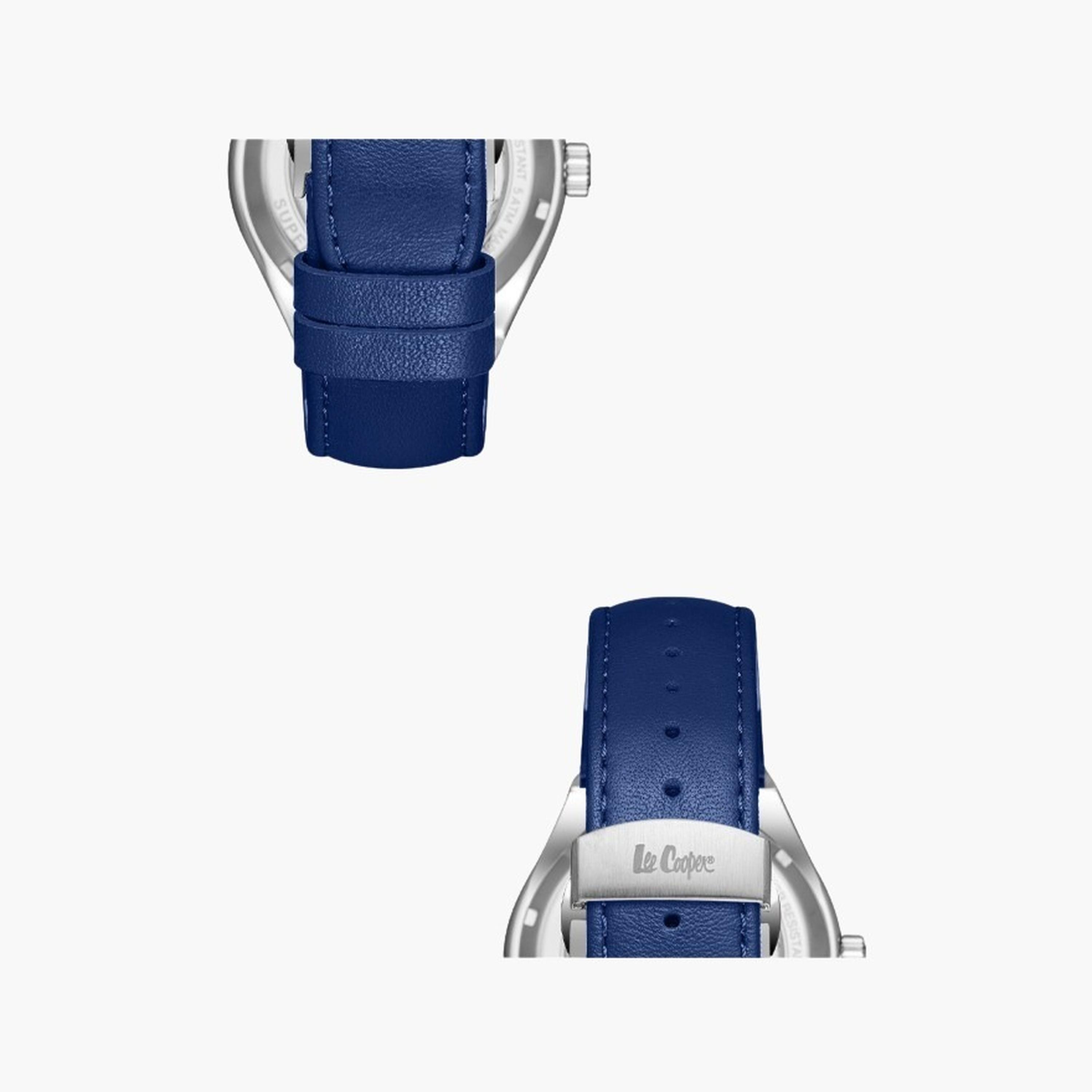 Lee Cooper Men's 45MM Blue Automatic Leather Strap Watch | LC08122.399-men-watchesandjewellery-watches-image-6