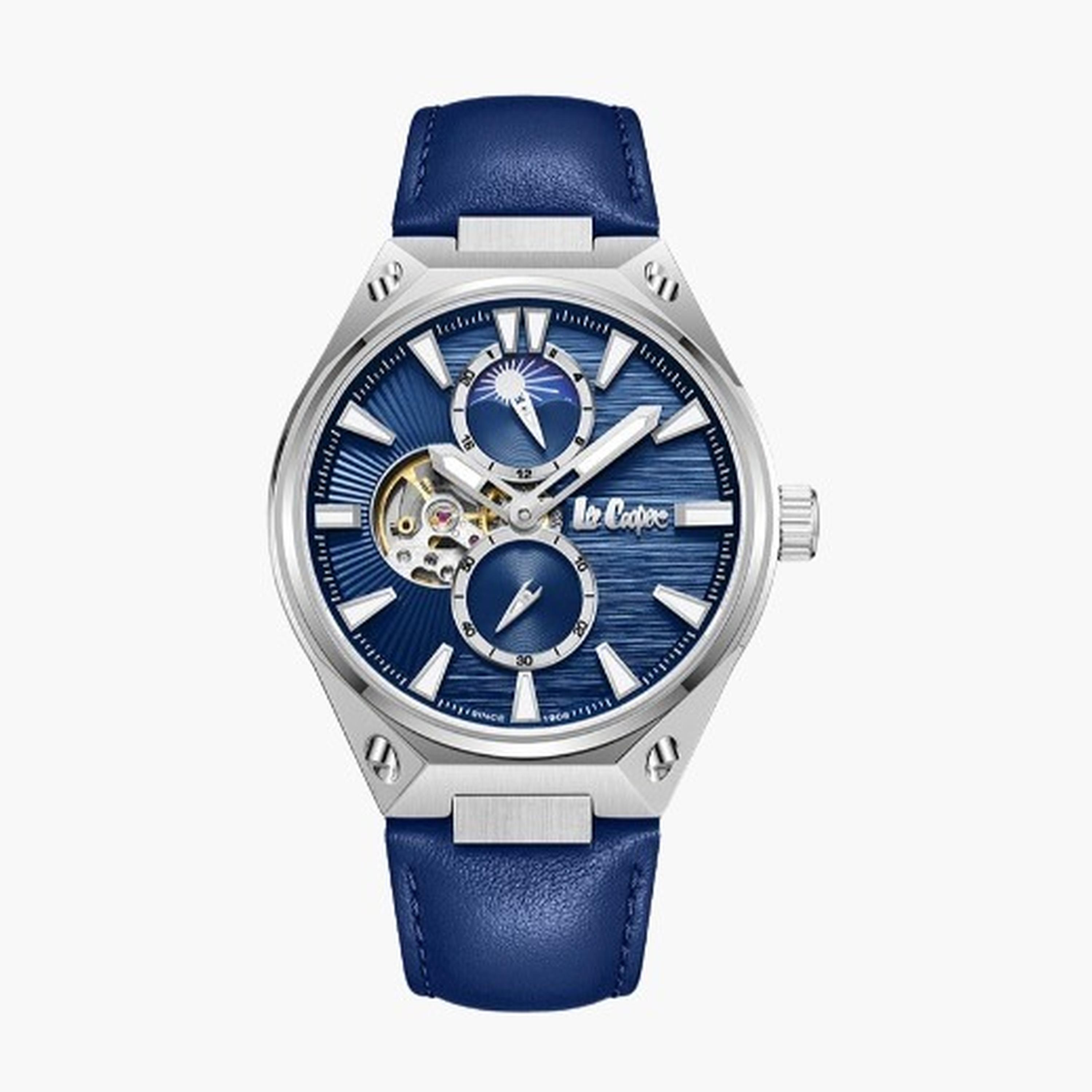 Lee Cooper Men's 45MM Blue Automatic Leather Strap Watch | LC08122.399-men-watchesandjewellery-watches-image-9