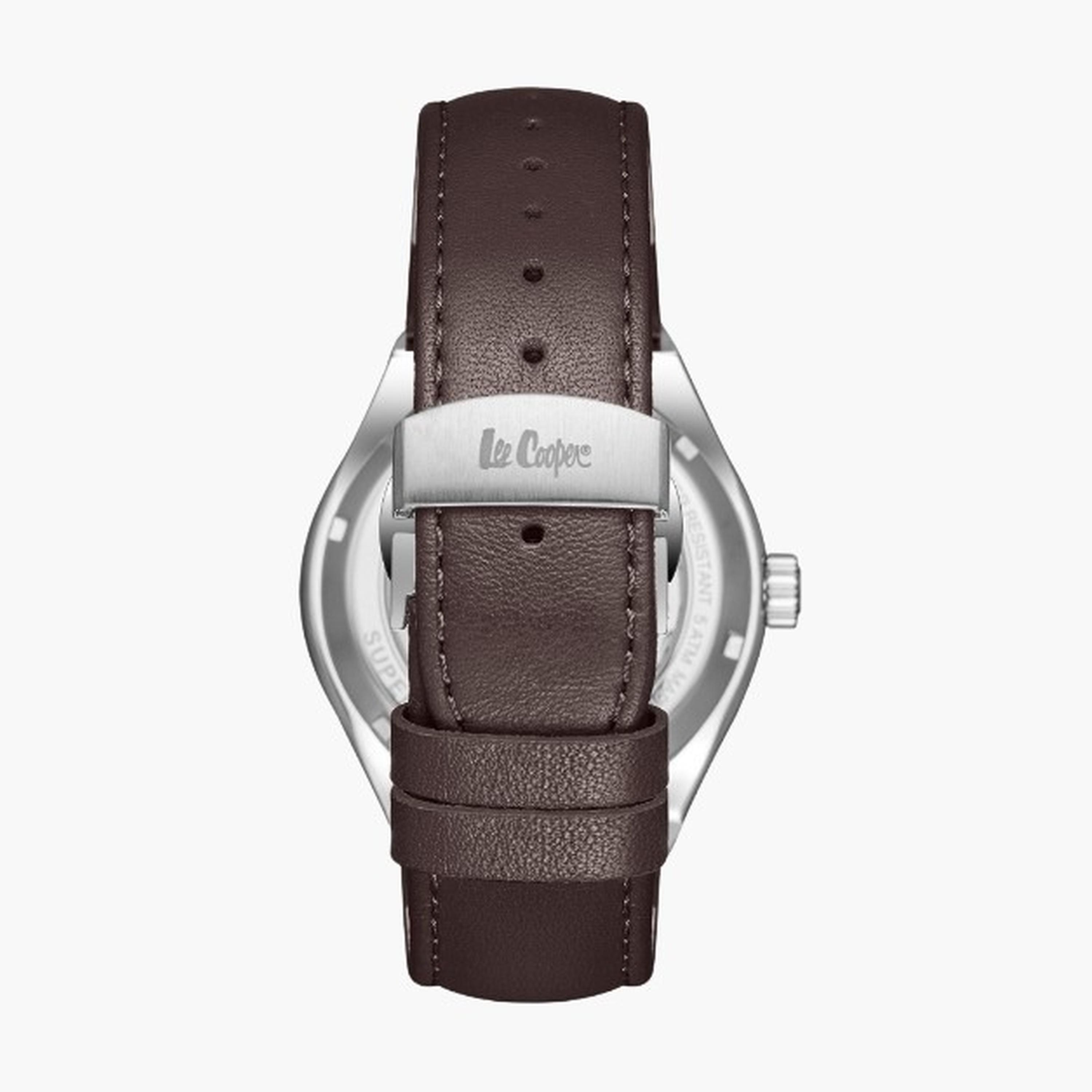 لي كوبر- ساعة رجالية 45 مم أوتوماتيكية سوار جلدي لون بني غامق-men-watchesandjewellery-watches-image-2