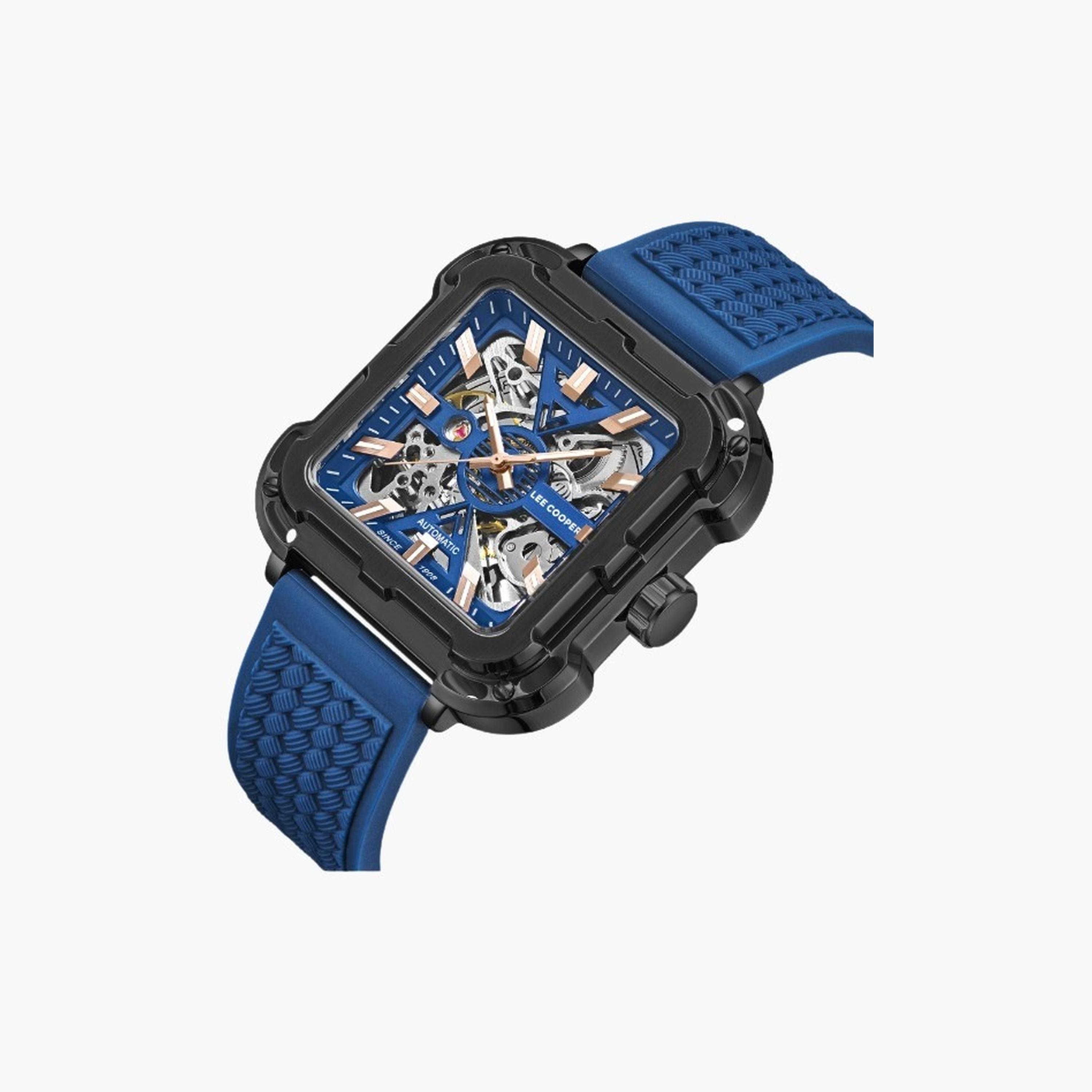 Lee Cooper Men's 49MM Blue Automatic Silicone Strap Watch | LC08072.099-men-watchesandjewellery-watches-image-3