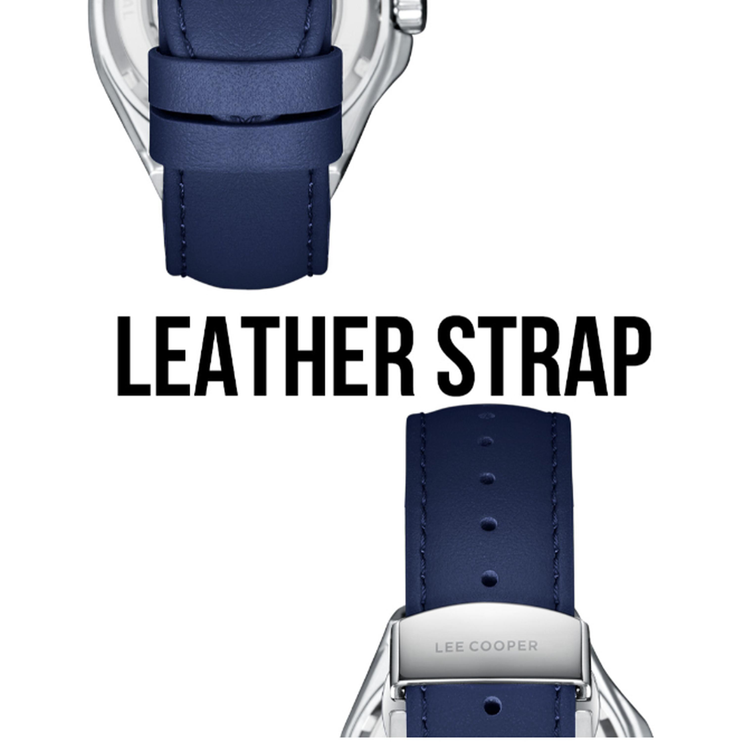 Lee Cooper Men's 43MM Blue Automatic Leather Strap Watch | LC08125.399-men-watchesandjewellery-watches-image-6