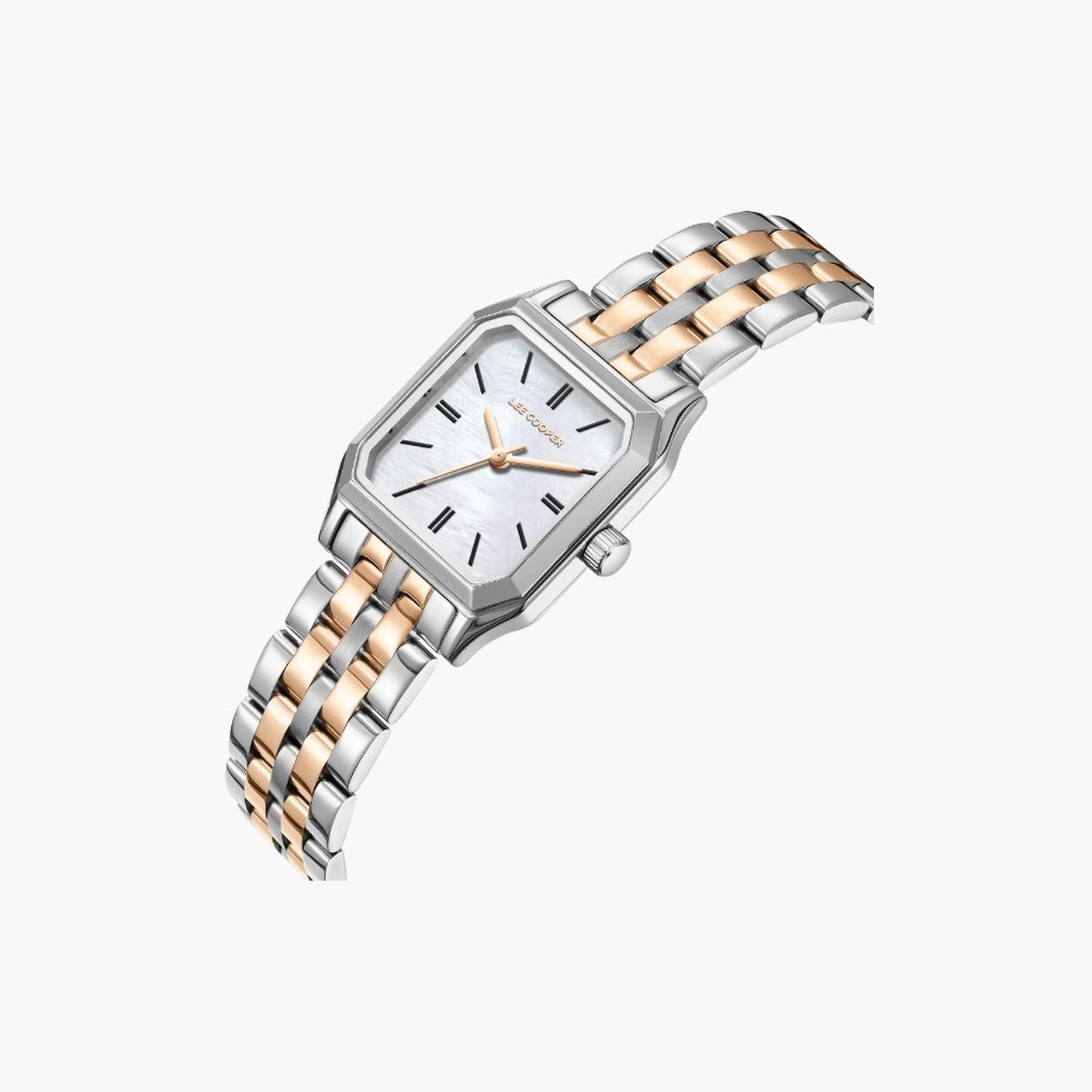 لي كوبر- ساعة نسائية 31 مم تناظرية سوار معدني لون لؤلؤي-women-watchesandjewellery-watches-image-4