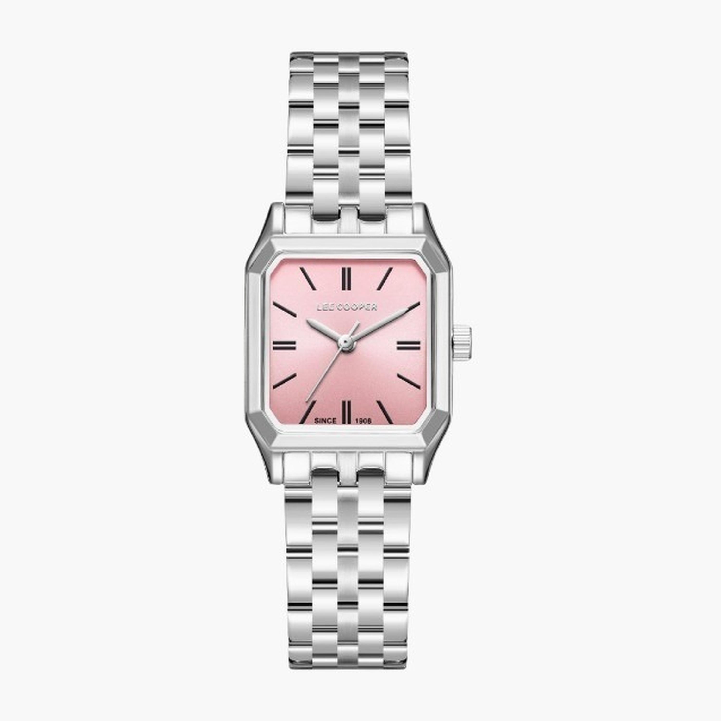 لي كوبر- ساعة نسائية 31 مم تناظرية سوار معدني لون زهري-women-watchesandjewellery-watches-image-1
