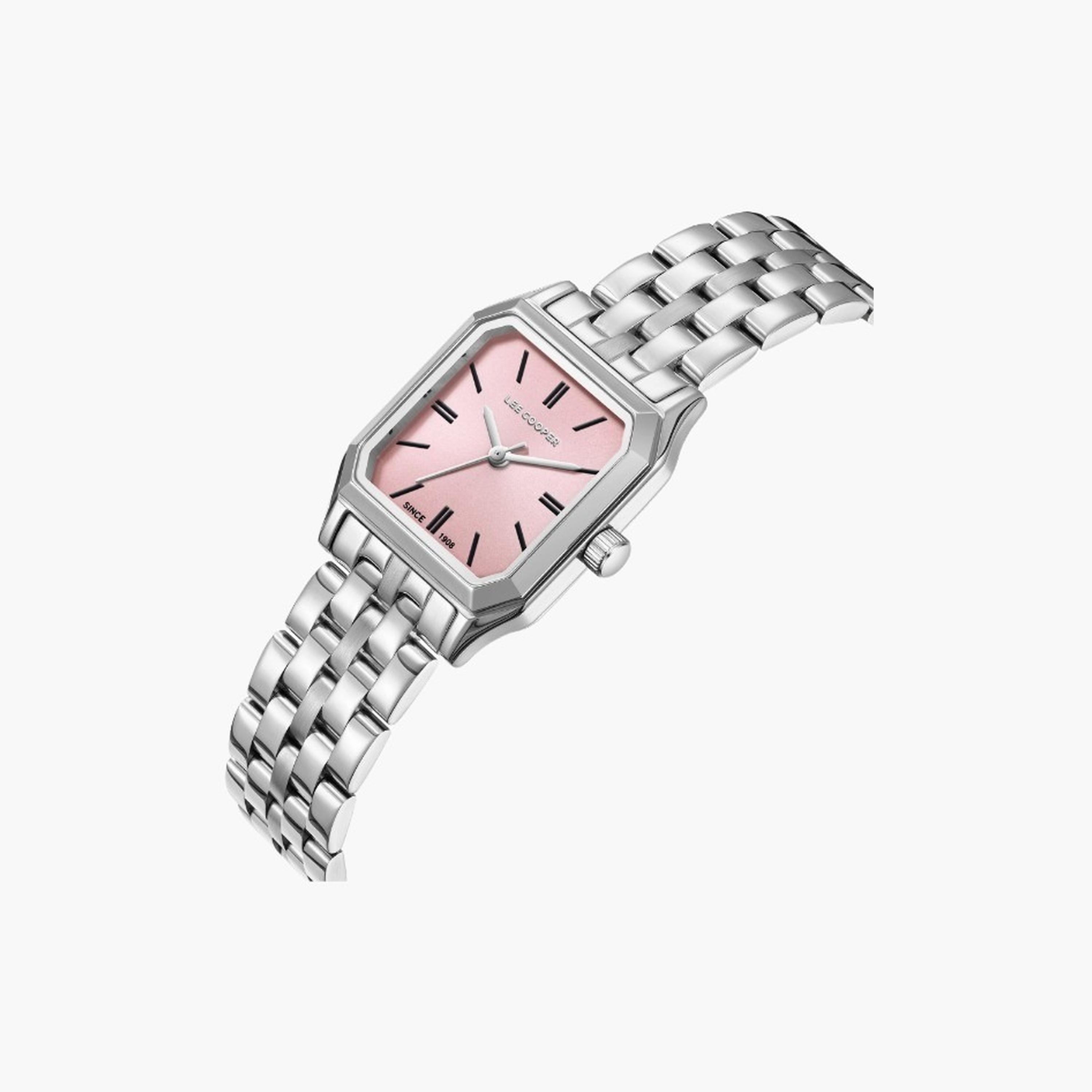 لي كوبر- ساعة نسائية 31 مم تناظرية سوار معدني لون زهري-women-watchesandjewellery-watches-image-4