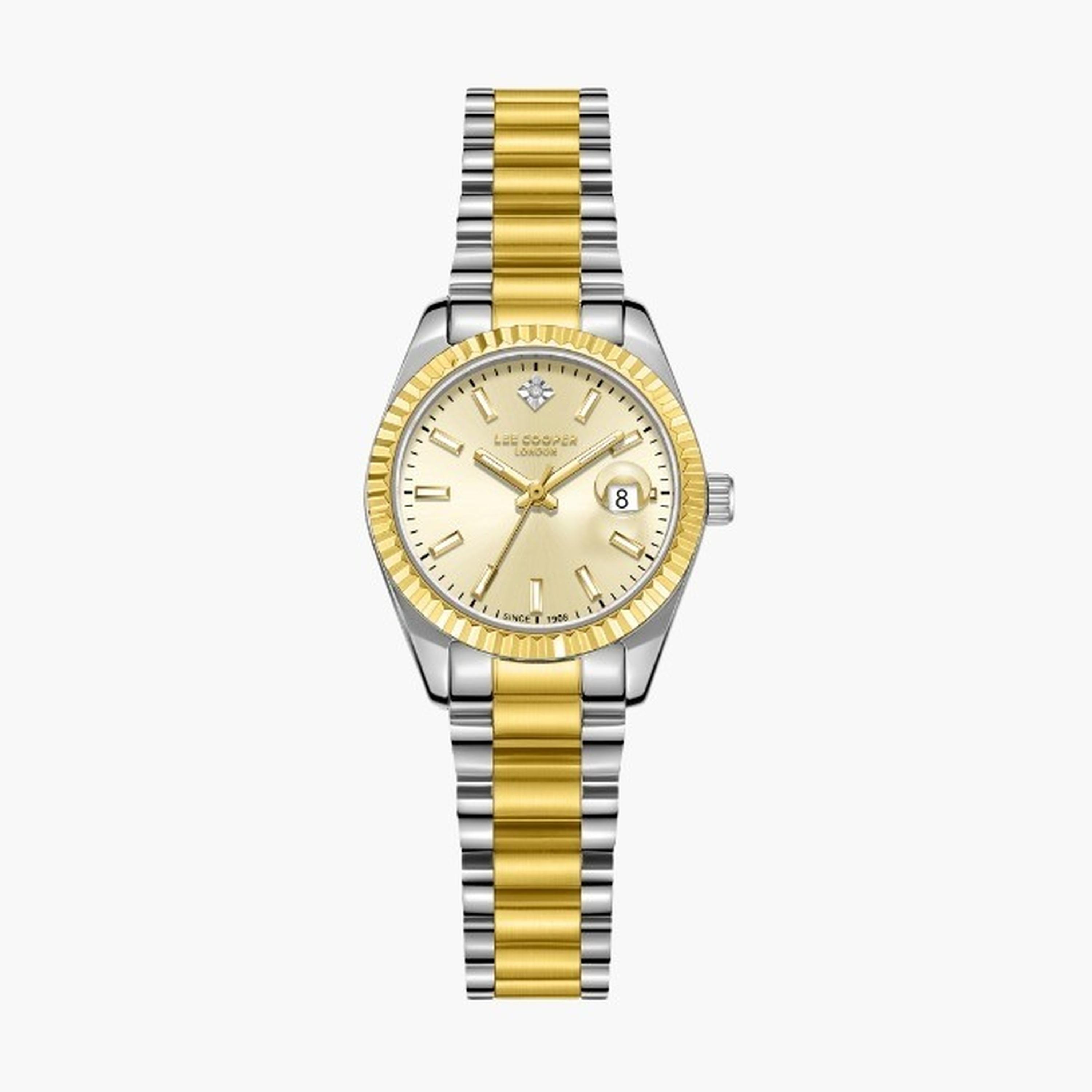 Lee Cooper Women's 28MM Multicolour Analog Metal Strap Watch | LC08126.210-women-watchesandjewellery-watches-image-1