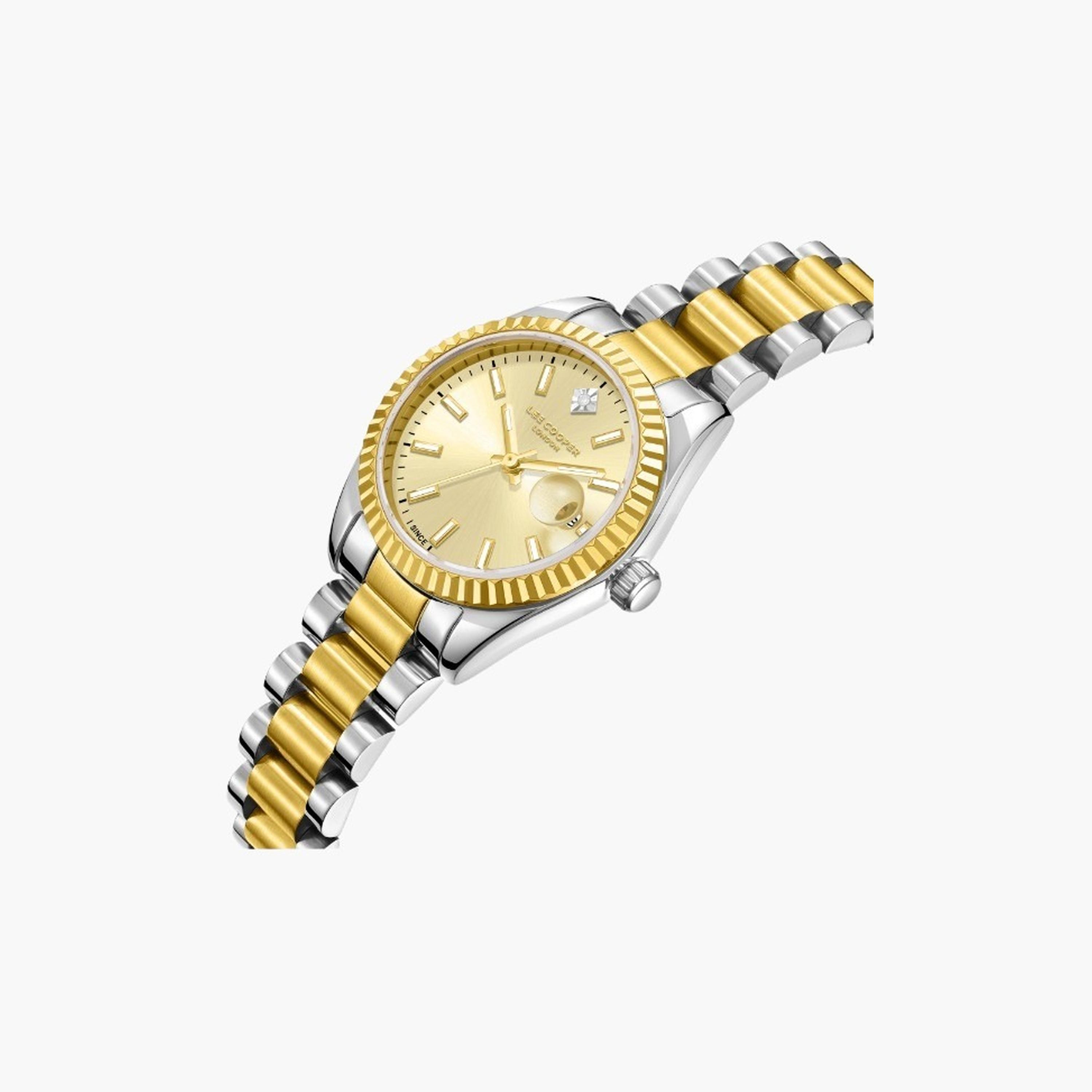 Lee Cooper Women's 28MM Multicolour Analog Metal Strap Watch | LC08126.210-women-watchesandjewellery-watches-image-2