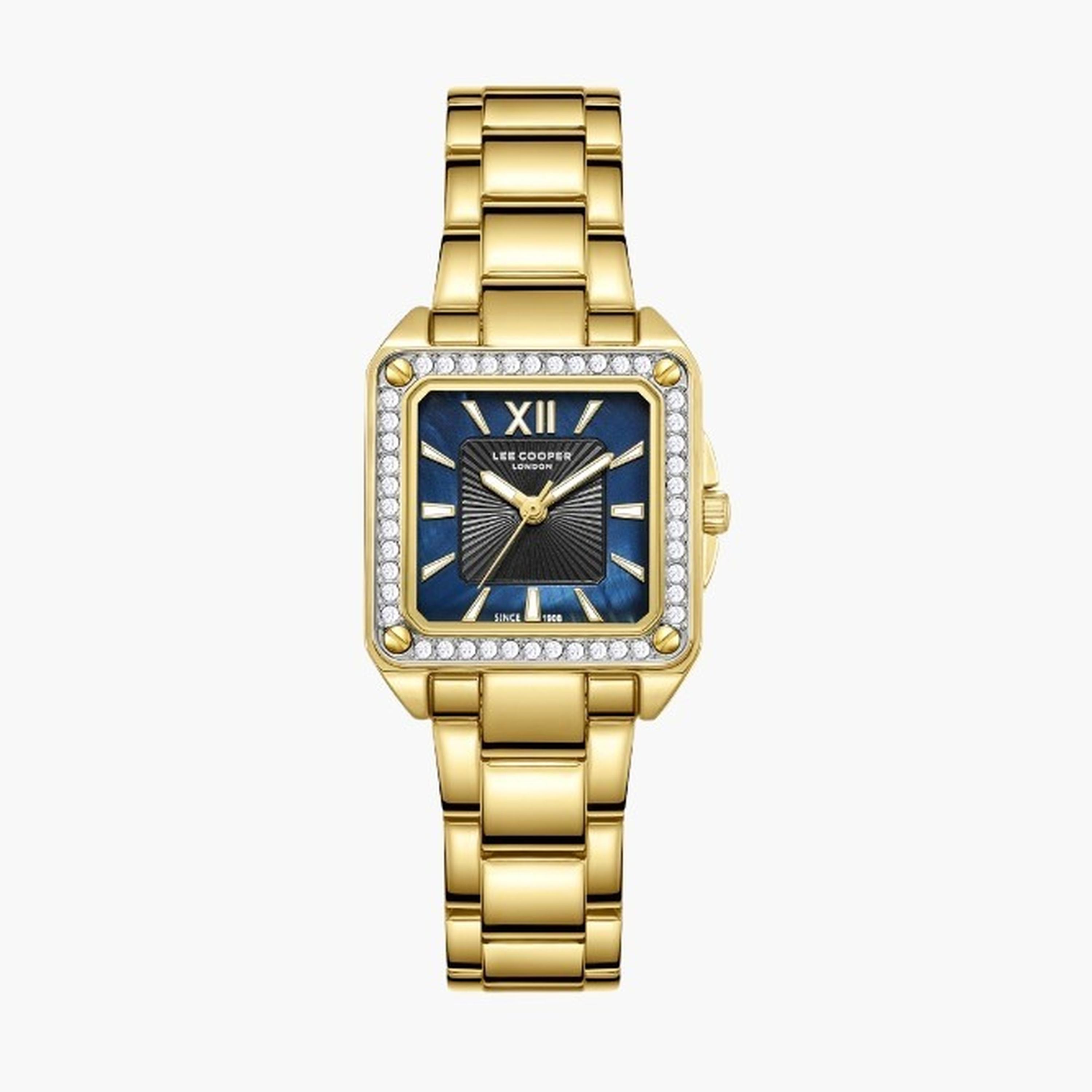 لي كوبر- ساعة نسائية 26 مم تناظرية سوار معدني لون أخضر غامق-women-watchesandjewellery-watches-image-1