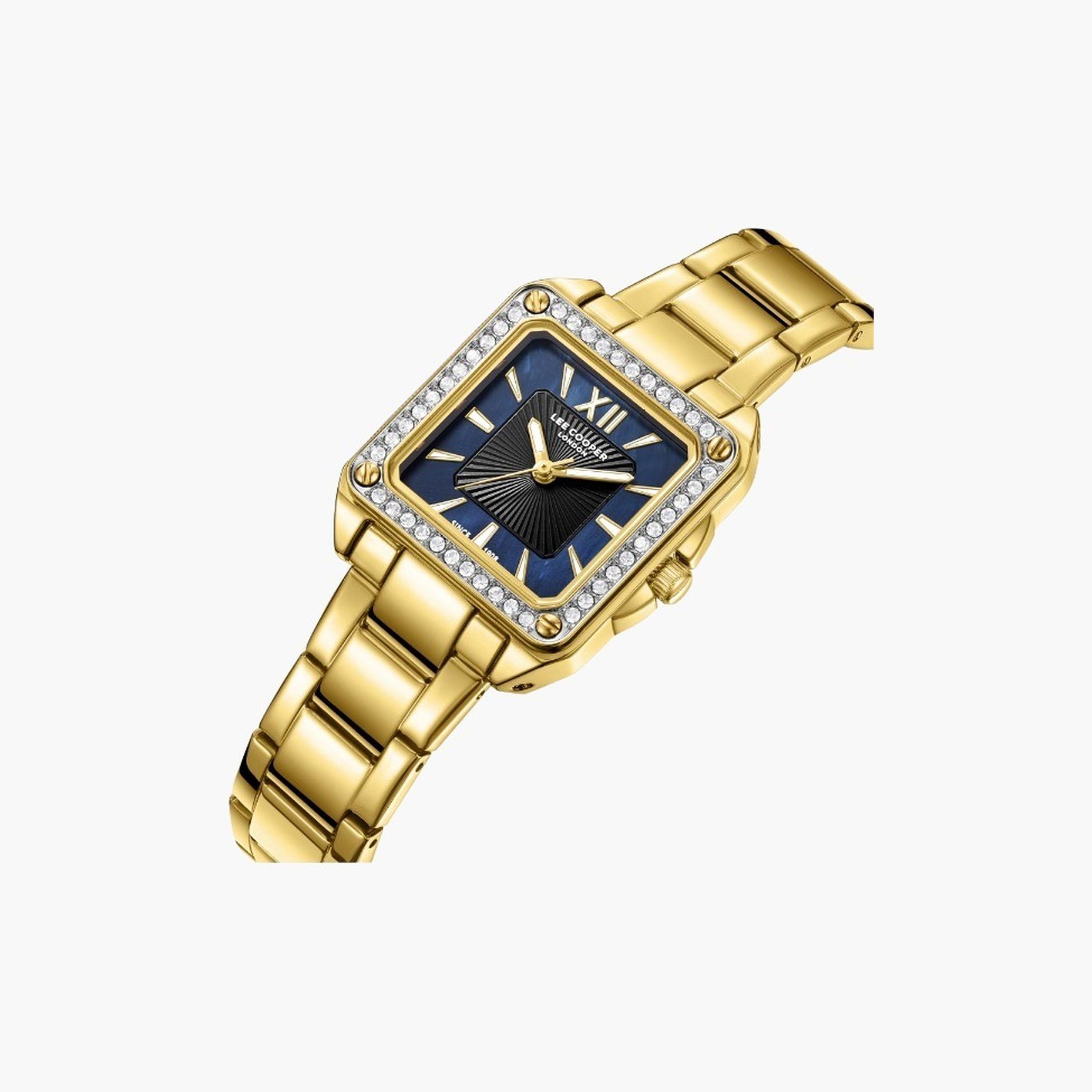 لي كوبر- ساعة نسائية 26 مم تناظرية سوار معدني لون أخضر غامق-women-watchesandjewellery-watches-image-2