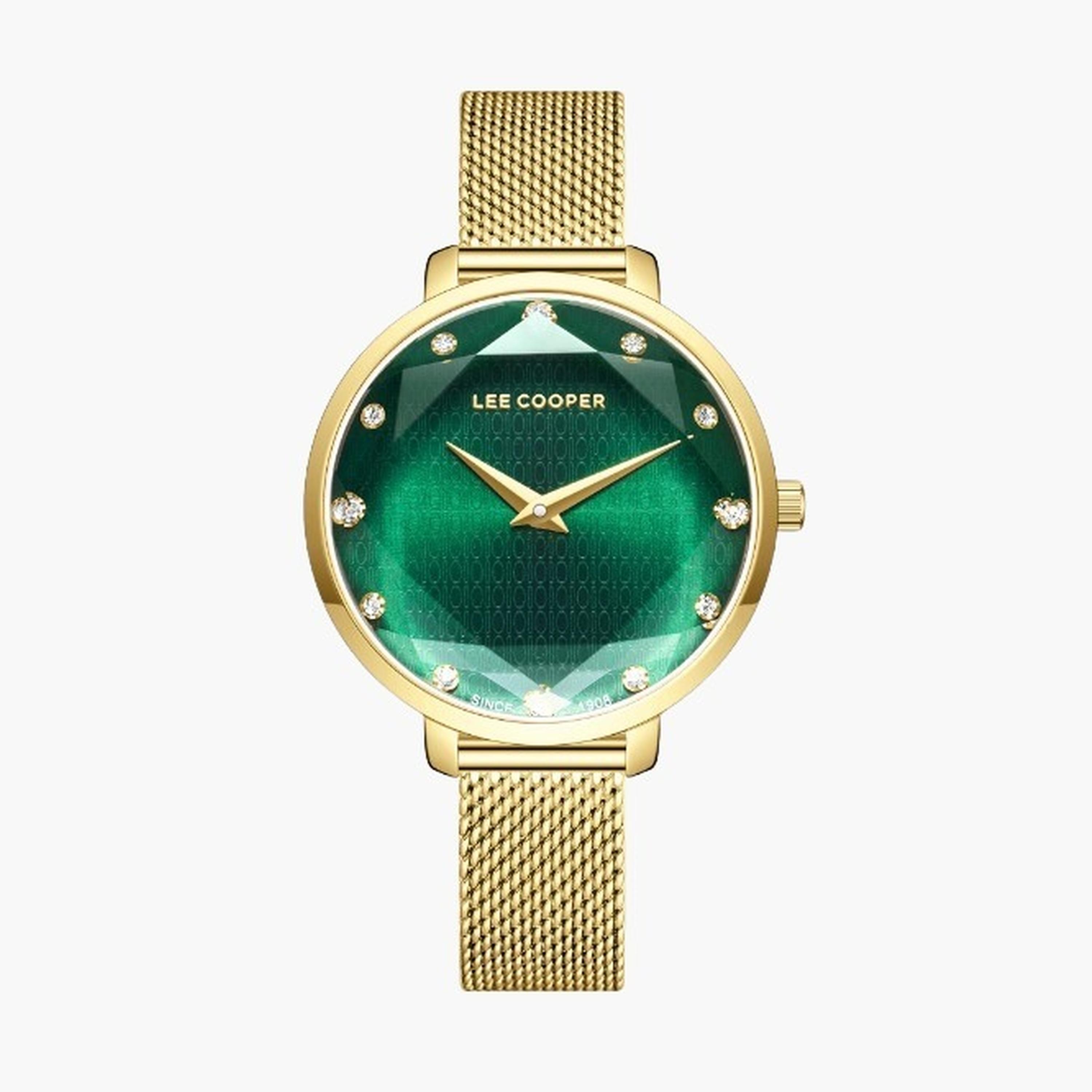 Lee Cooper Women's 33MM Gold Analog Mesh Strap Watch | LC08078.170-women-watchesandjewellery-watches-image-1