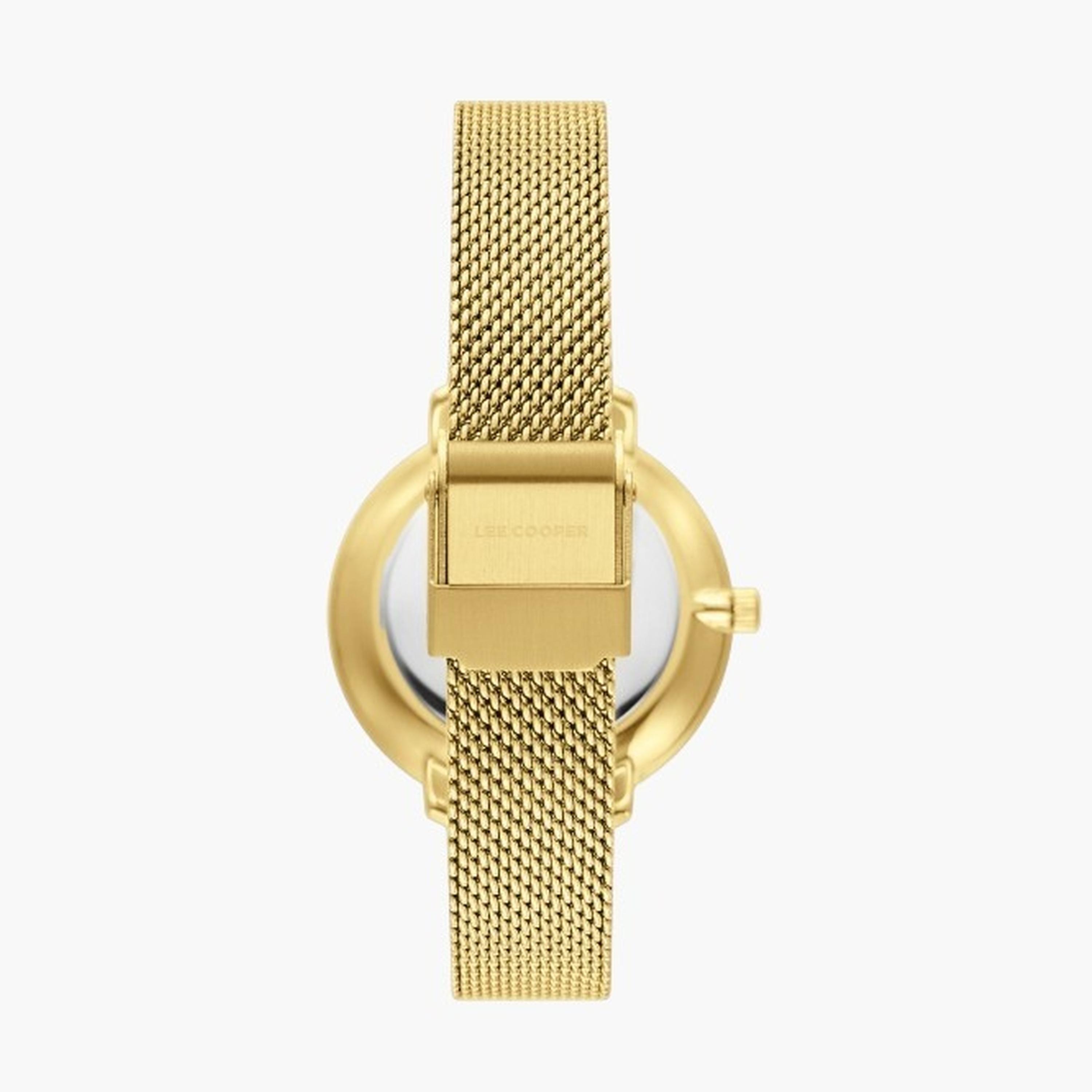 Lee Cooper Women's 33MM Gold Analog Mesh Strap Watch | LC08078.170-women-watchesandjewellery-watches-image-2