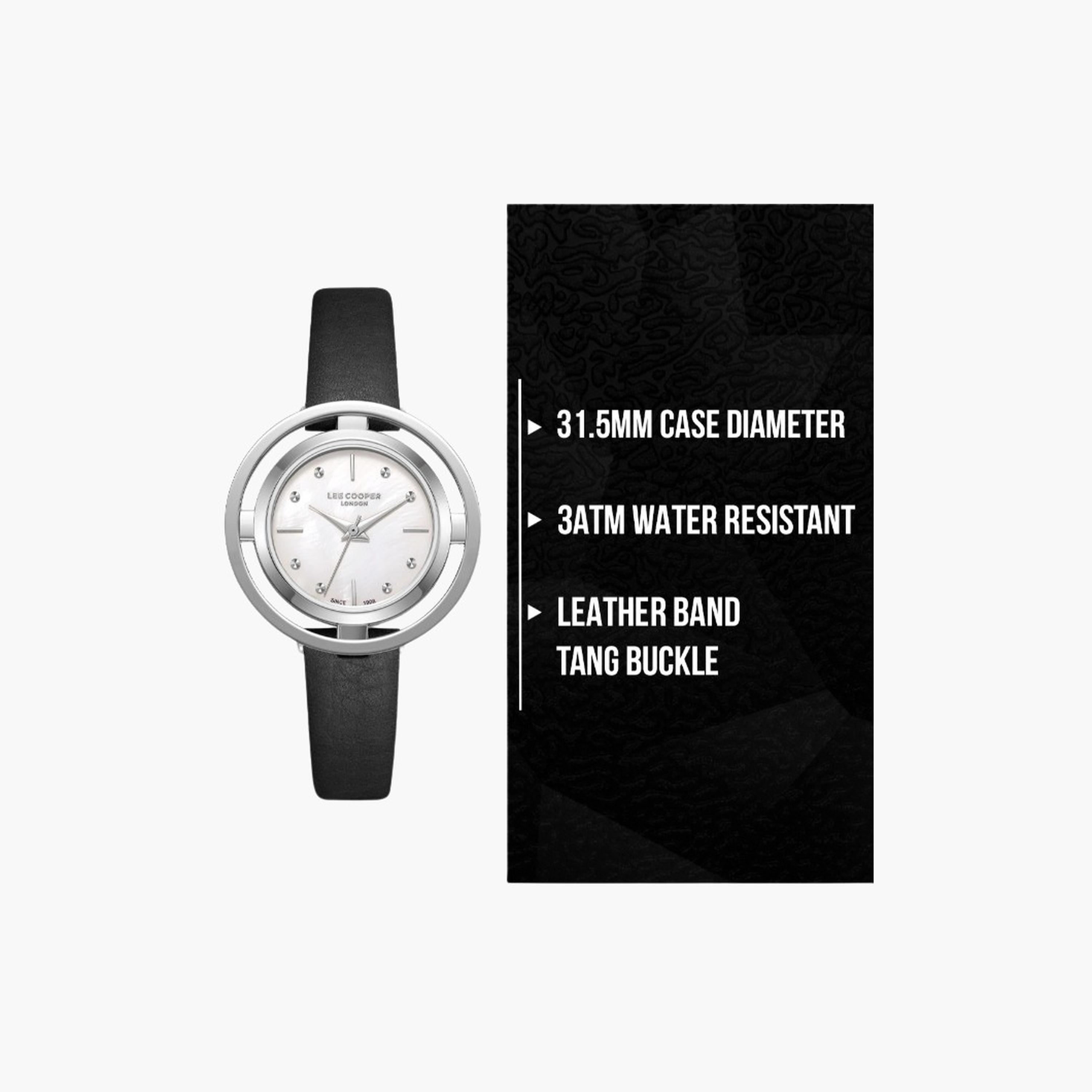 Lee Cooper Women's 31.5MM Black Analog Leather Strap Watch | LC08034.321-women-watchesandjewellery-watches-image-9