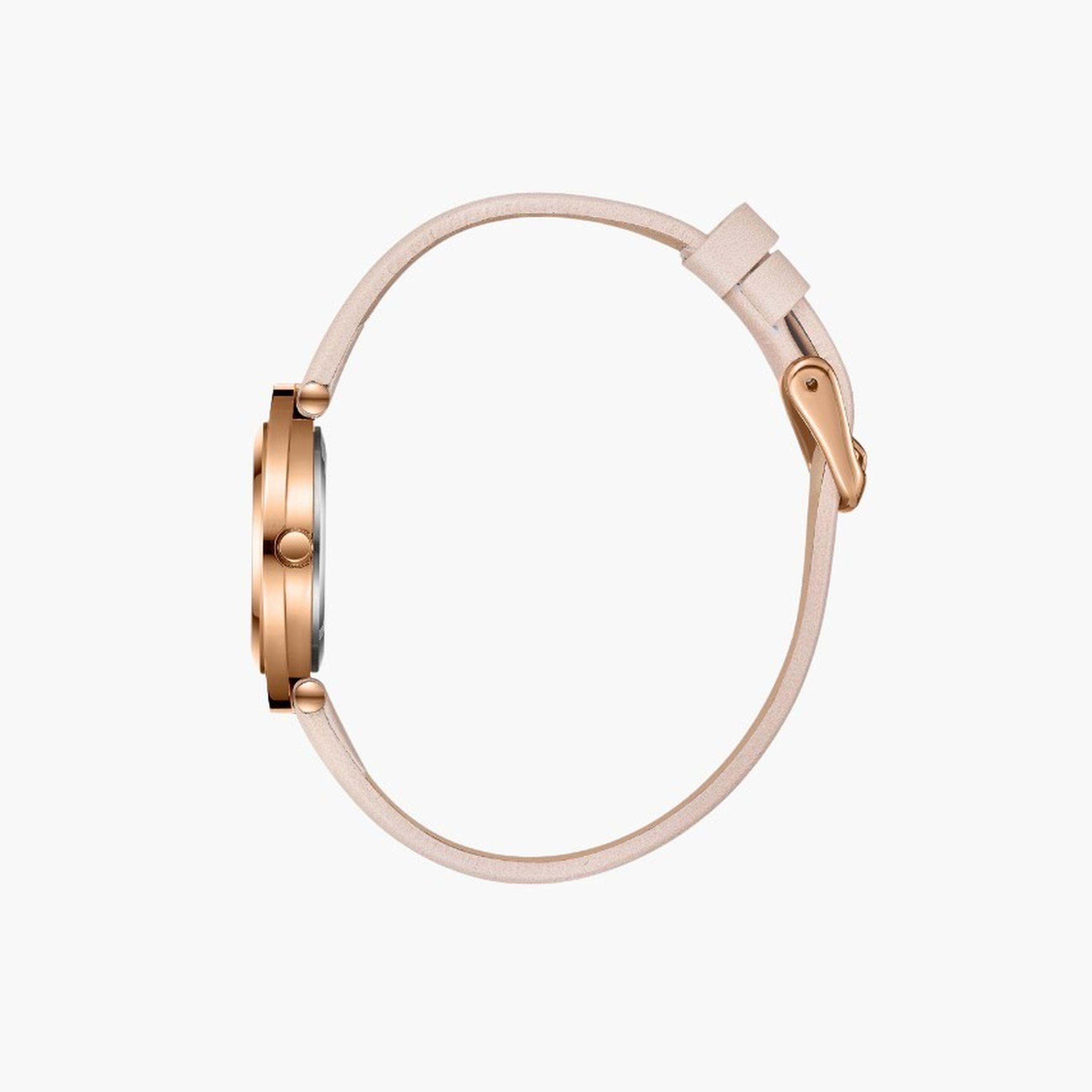 لي كوبر- ساعة نسائية تناظرية سوار جلدي لون لؤلؤي-women-watchesandjewellery-watches-image-3