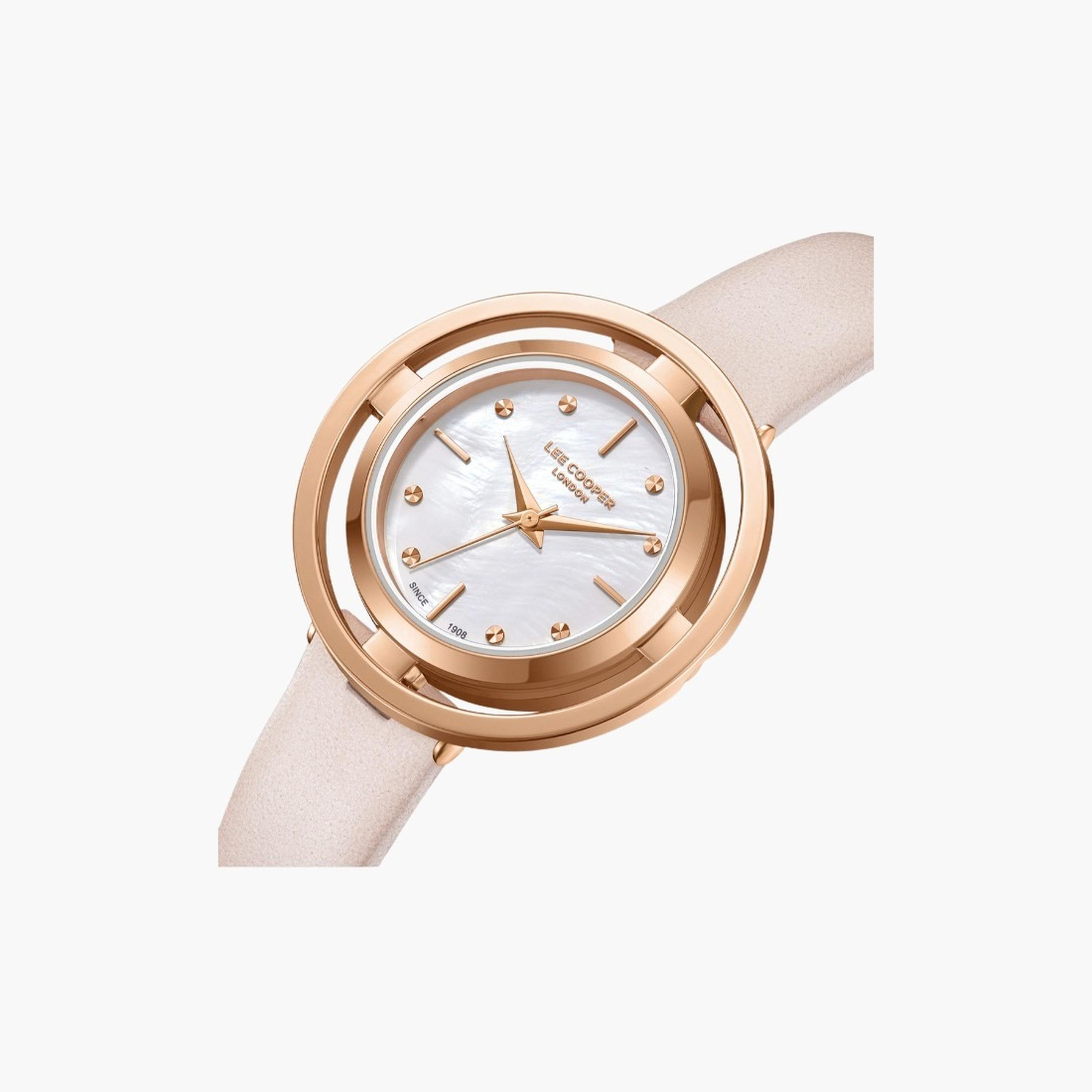 لي كوبر- ساعة نسائية تناظرية سوار جلدي لون لؤلؤي-women-watchesandjewellery-watches-image-5