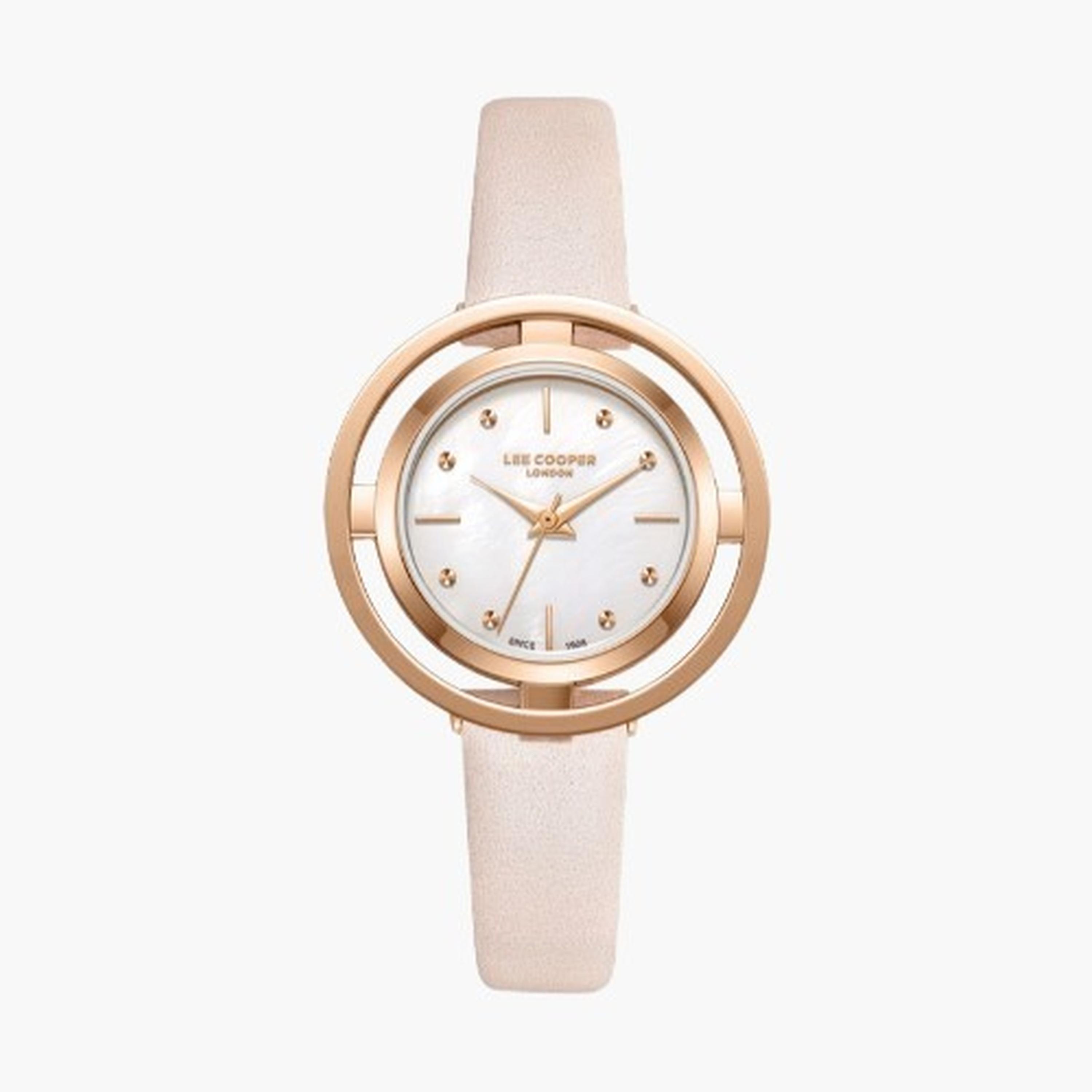لي كوبر- ساعة نسائية تناظرية سوار جلدي لون لؤلؤي-women-watchesandjewellery-watches-image-9