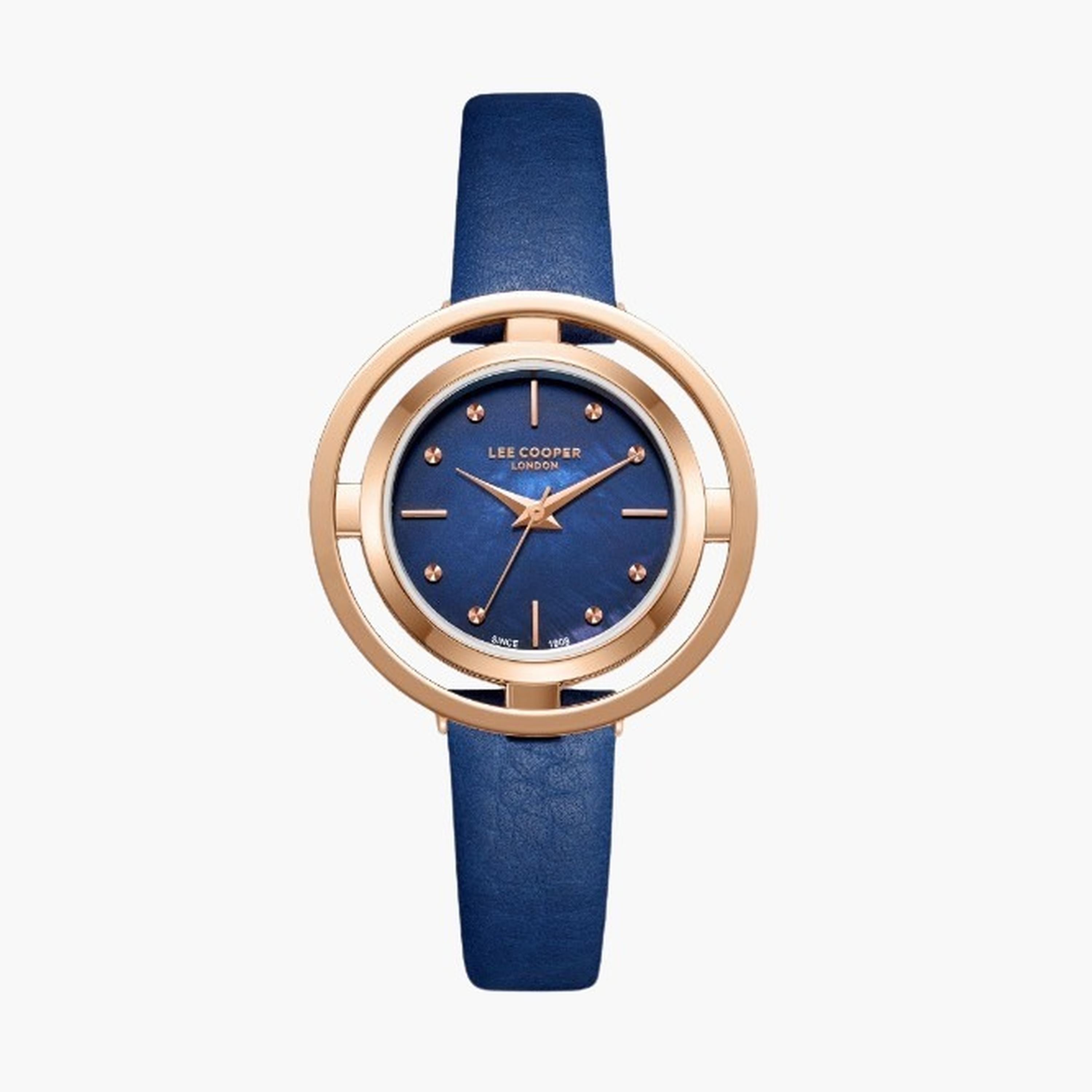 Lee Cooper Women's 31.5MM Blue Analog Leather Strap Watch | LC08034.499-women-watchesandjewellery-watches-image-1