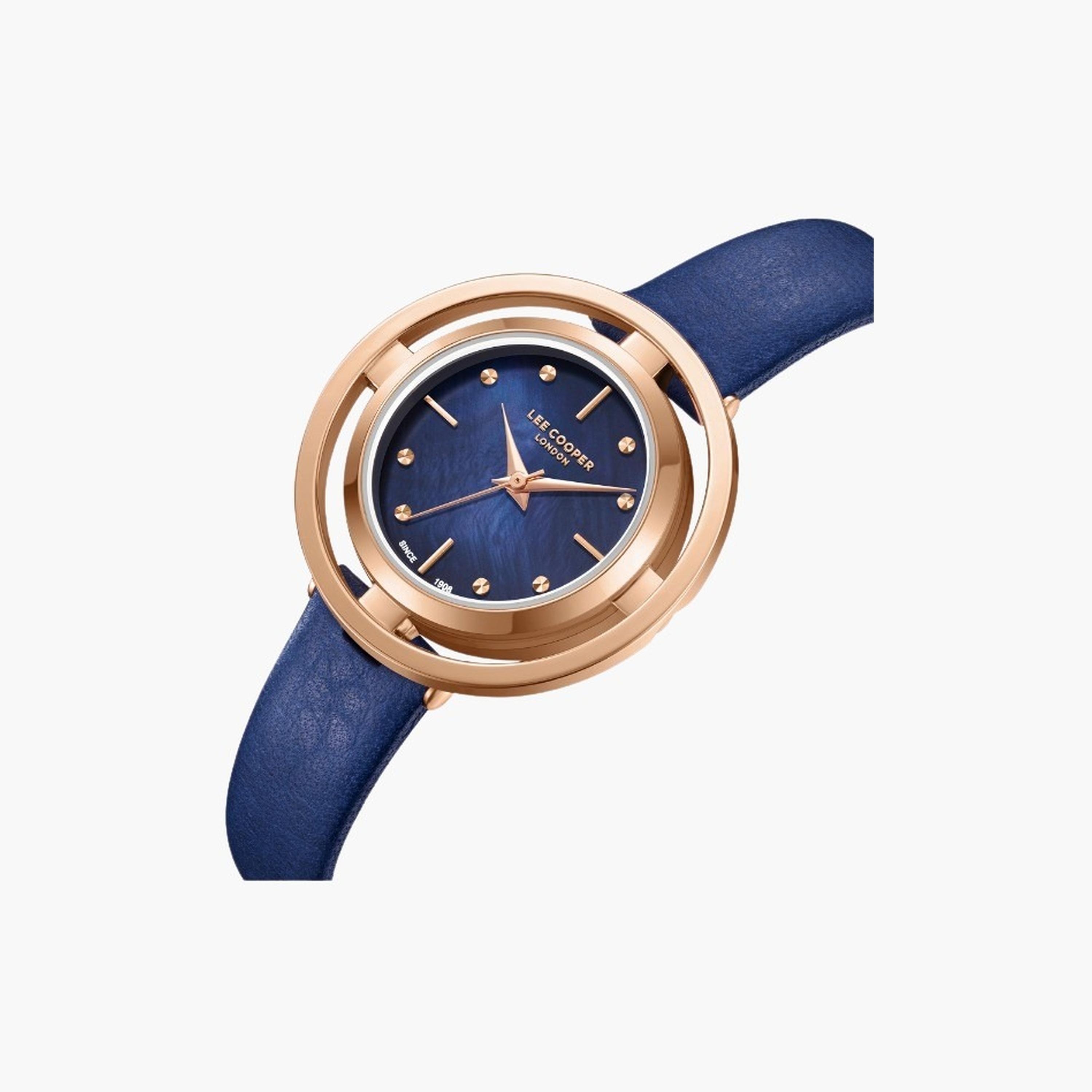 Lee Cooper Women's 31.5MM Blue Analog Leather Strap Watch | LC08034.499-women-watchesandjewellery-watches-image-2