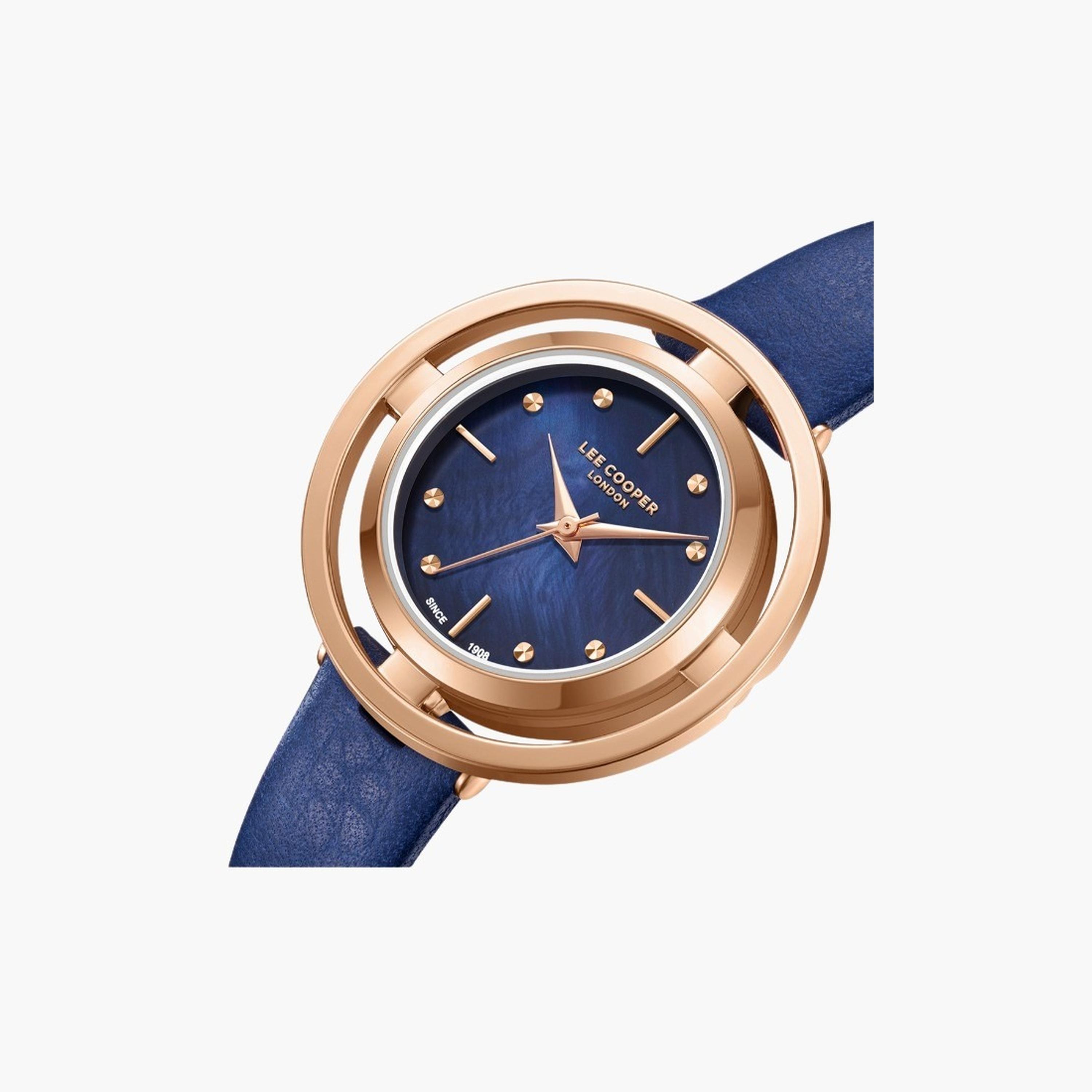 Lee Cooper Women's 31.5MM Blue Analog Leather Strap Watch | LC08034.499-women-watchesandjewellery-watches-image-5