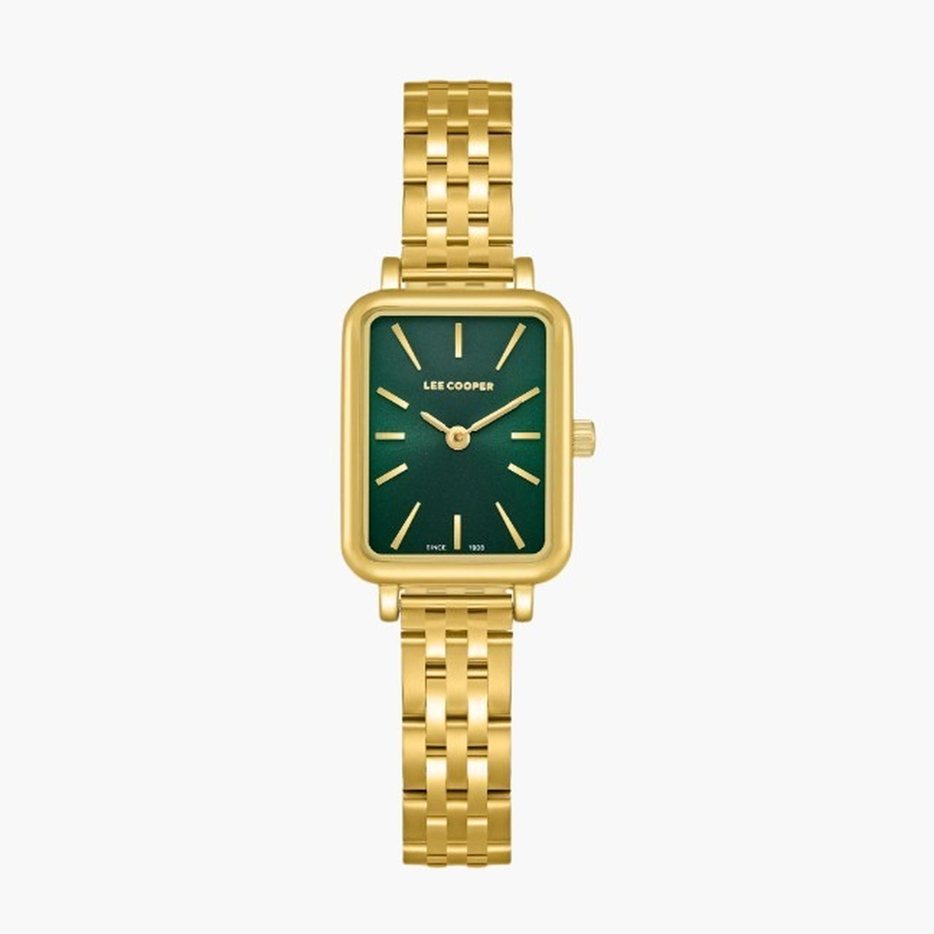 لي كوبر- ساعة نسائية تناظرية سوار معدني لون ذهبي-women-watchesandjewellery-watches-image-1