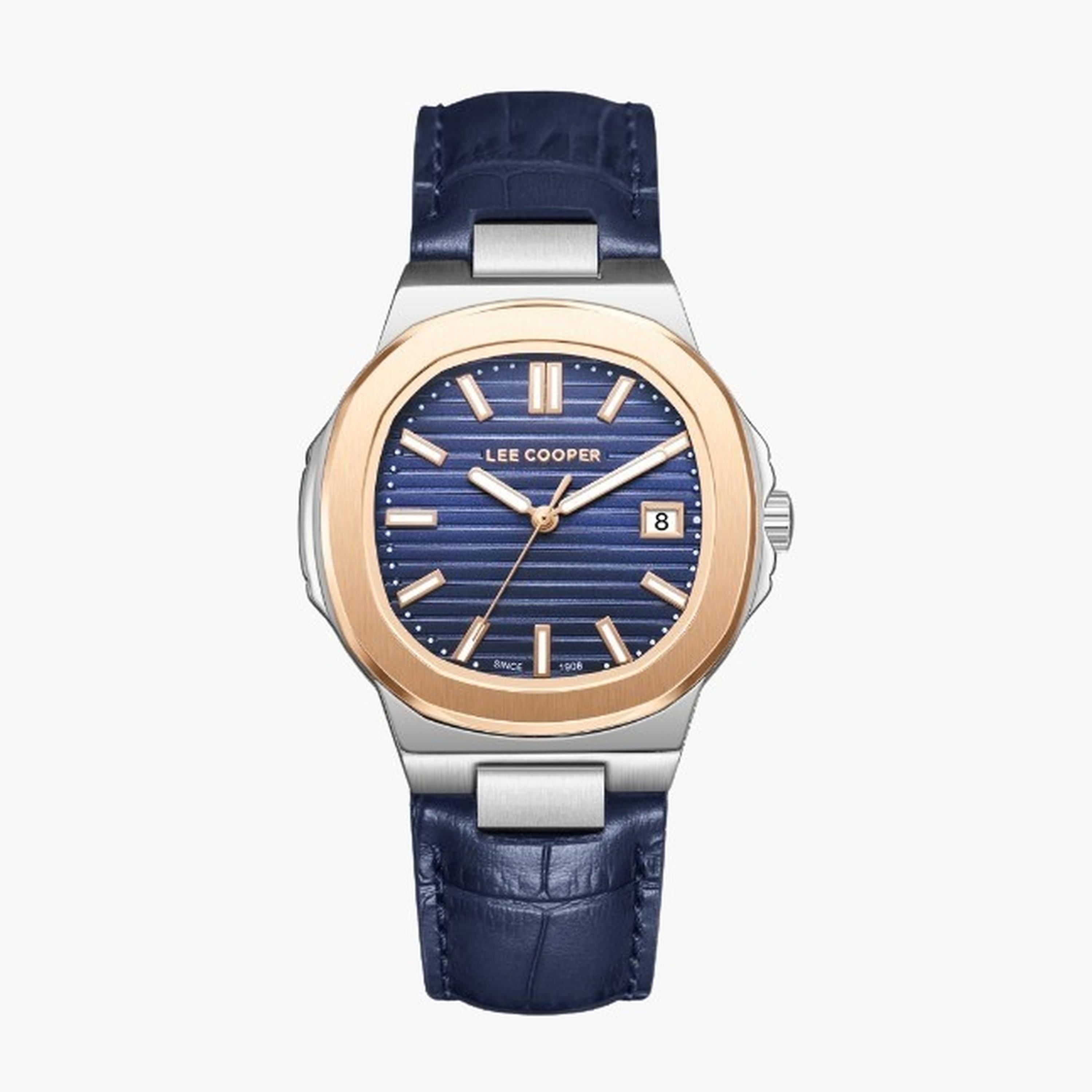 لي كوبر- ساعة نسائية 35 مم تناظرية سوار جلدي لون أزرق-women-watchesandjewellery-watches-image-1