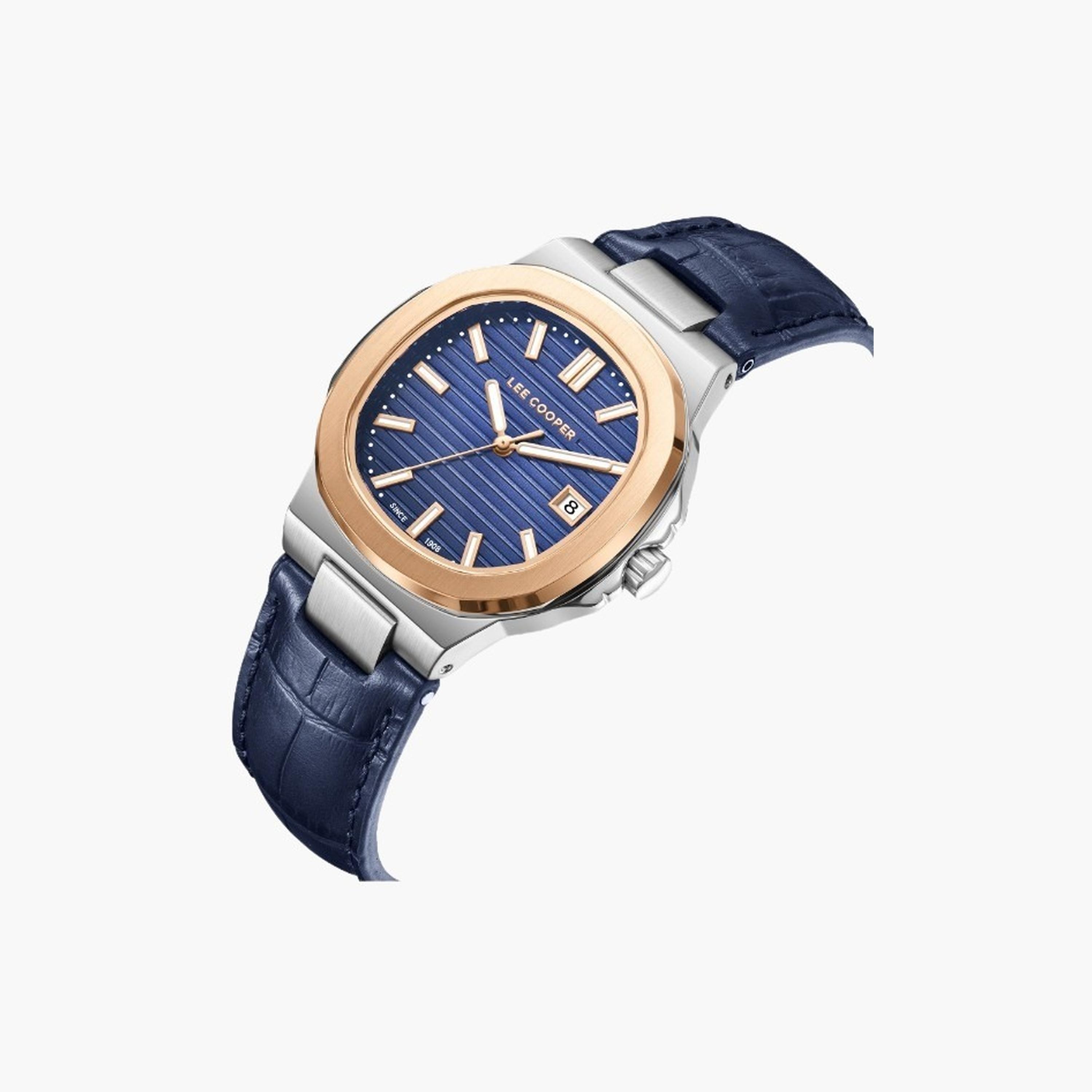 لي كوبر- ساعة نسائية 35 مم تناظرية سوار جلدي لون أزرق-women-watchesandjewellery-watches-image-4