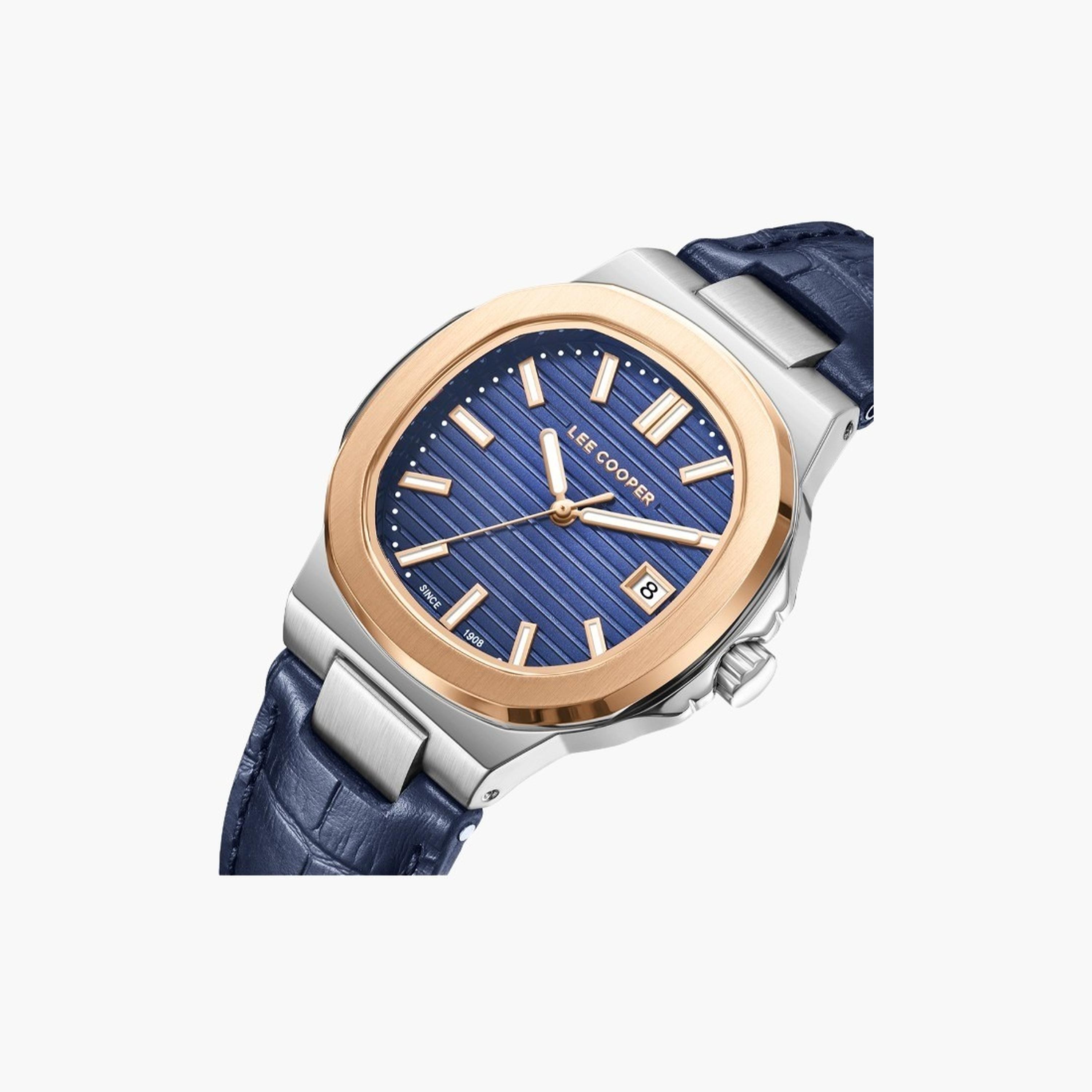 لي كوبر- ساعة نسائية 35 مم تناظرية سوار جلدي لون أزرق-women-watchesandjewellery-watches-image-5