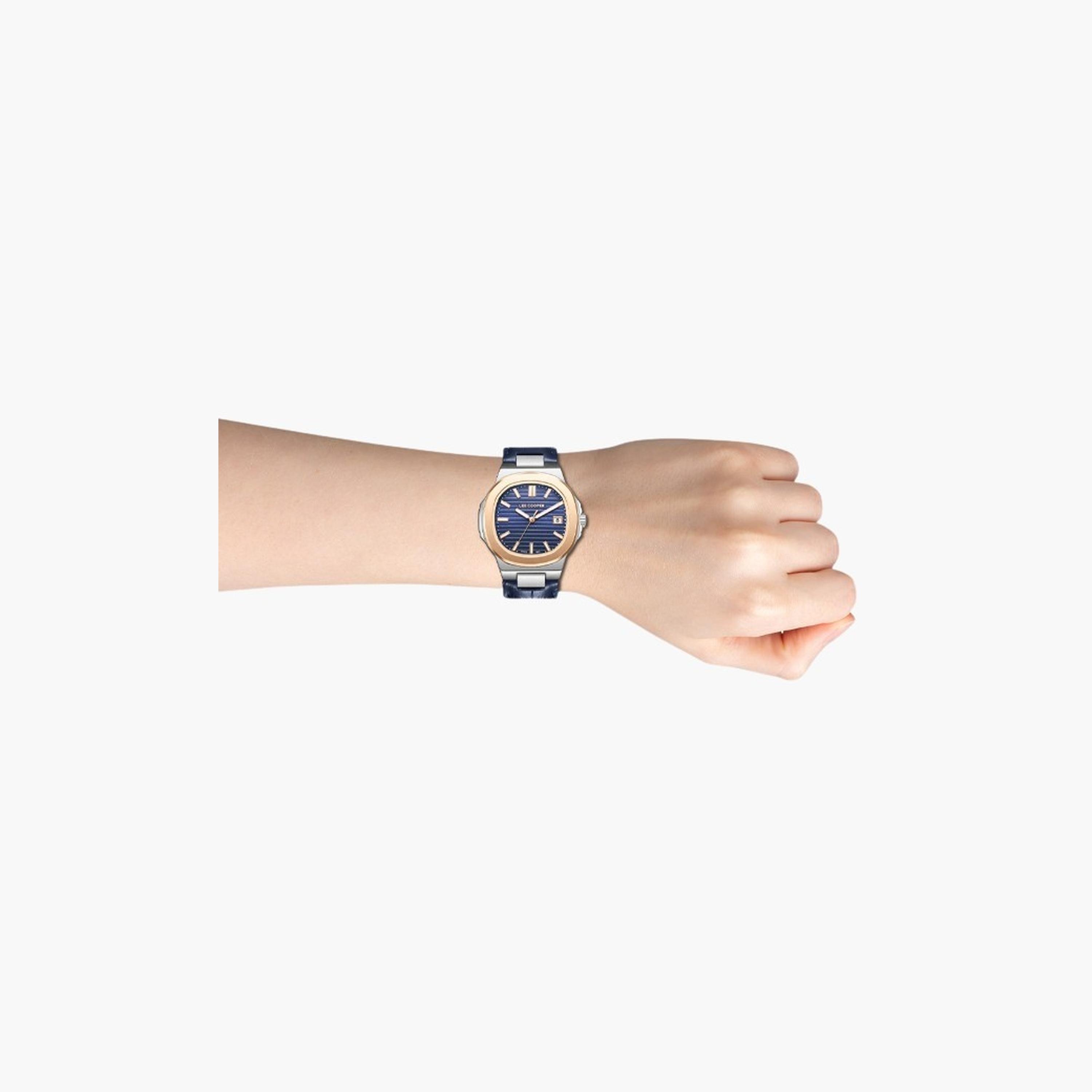 لي كوبر- ساعة نسائية 35 مم تناظرية سوار جلدي لون أزرق-women-watchesandjewellery-watches-image-8