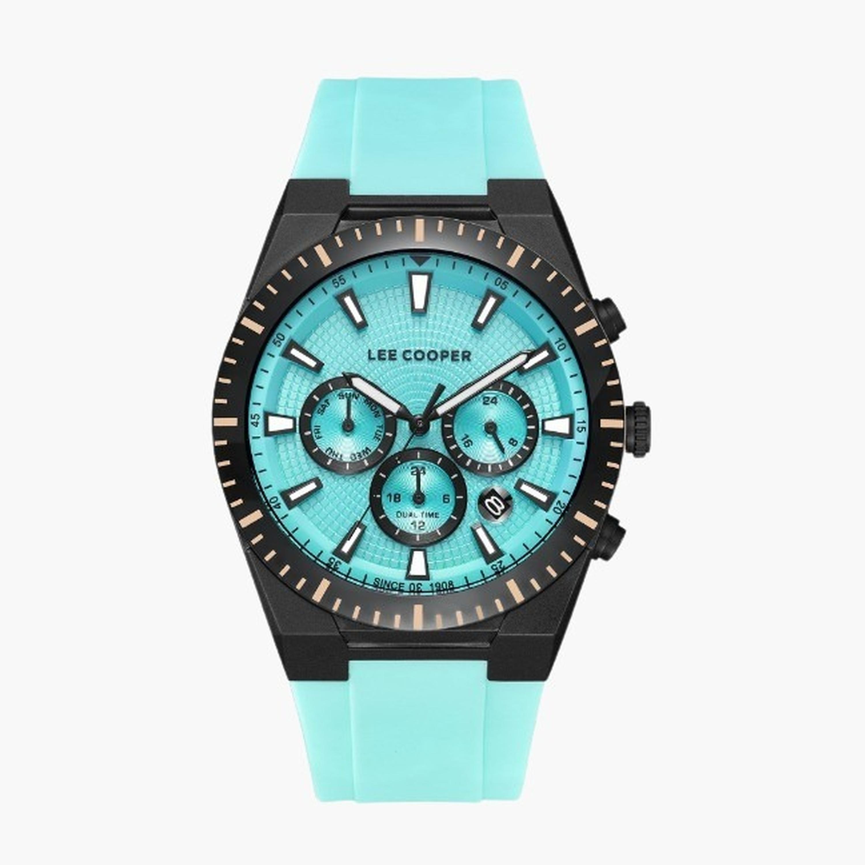 Lee Cooper Men's 42MM Blue Chronograph Silicone Strap Watch | LC08088.699-men-watchesandjewellery-watches-image-1