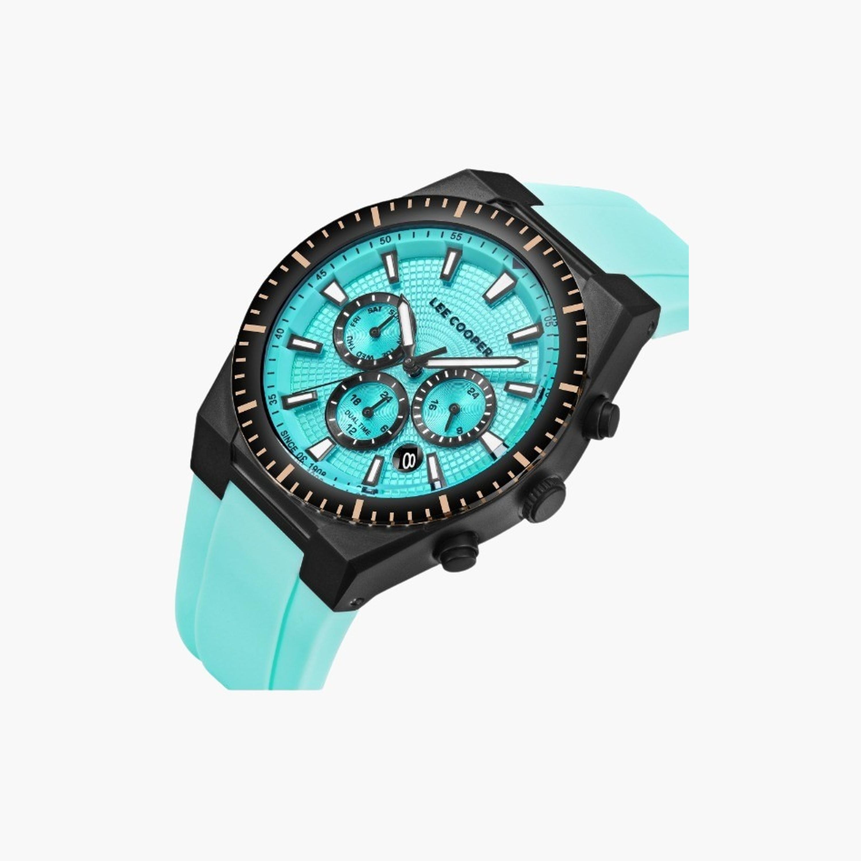 Lee Cooper Men's 42MM Blue Chronograph Silicone Strap Watch | LC08088.699-men-watchesandjewellery-watches-image-2