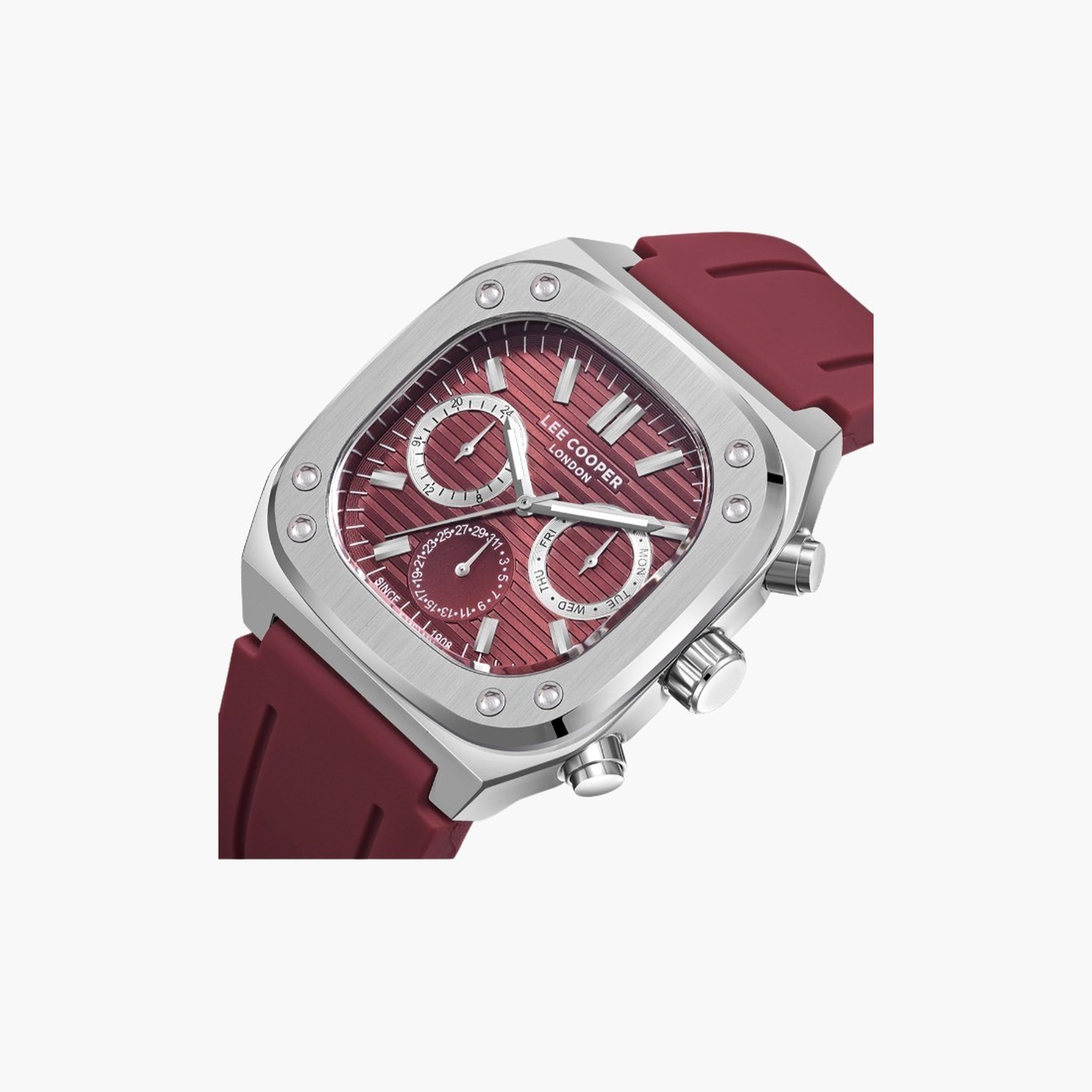 لي كوبر- ساعة رجالية 48 مم كرونوغراف سوار سيليكون لون أحمر-men-watchesandjewellery-watches-image-5