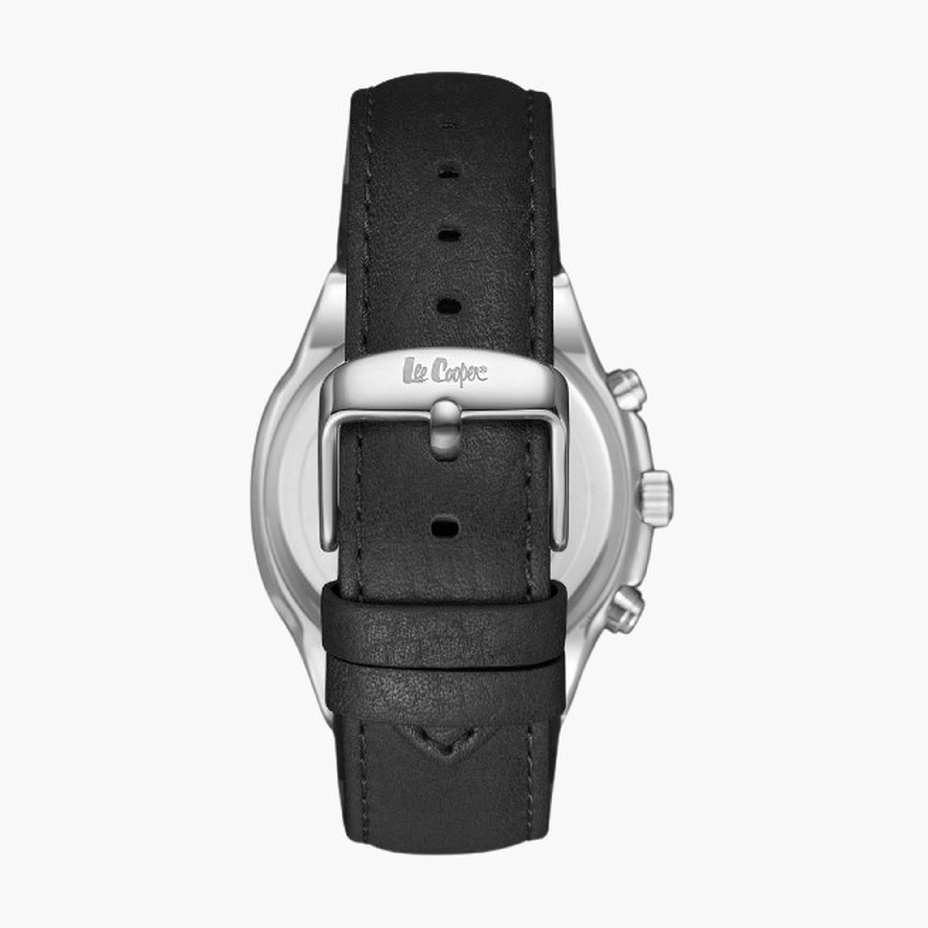 Lee Cooper Men's 43MM Black Chronograph Leather Strap Watch | LC07992.061-men-watchesandjewellery-watches-image-4