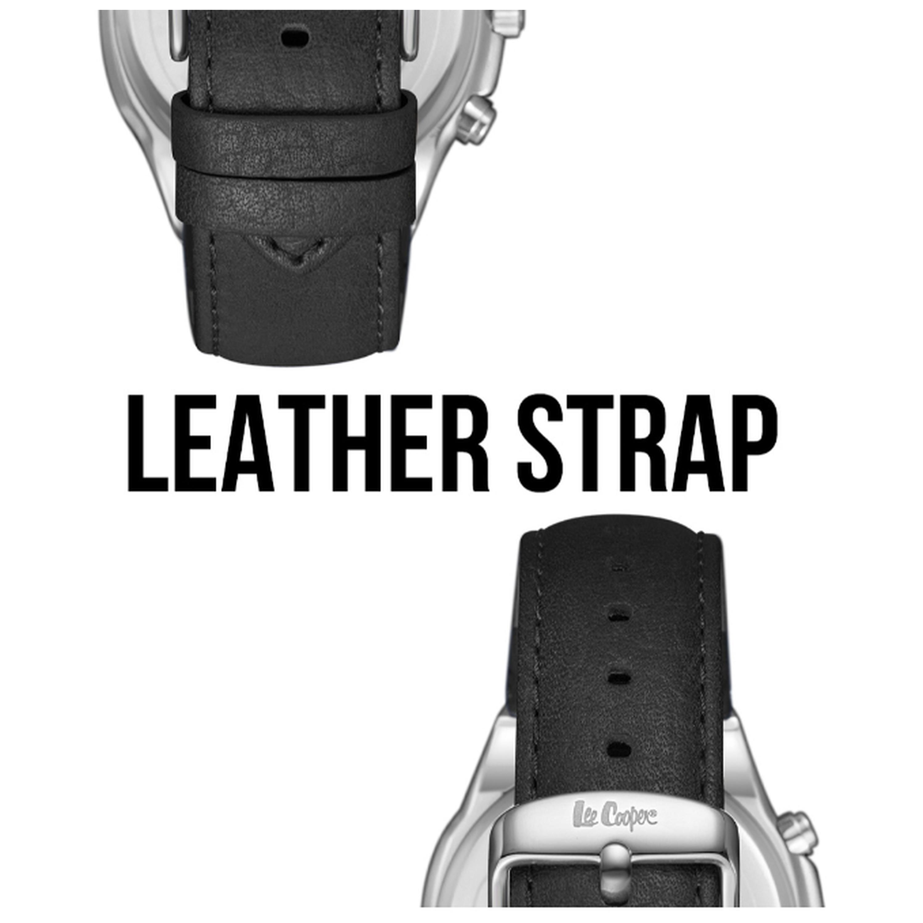 Lee Cooper Men's 43MM Black Chronograph Leather Strap Watch | LC07992.061-men-watchesandjewellery-watches-image-6