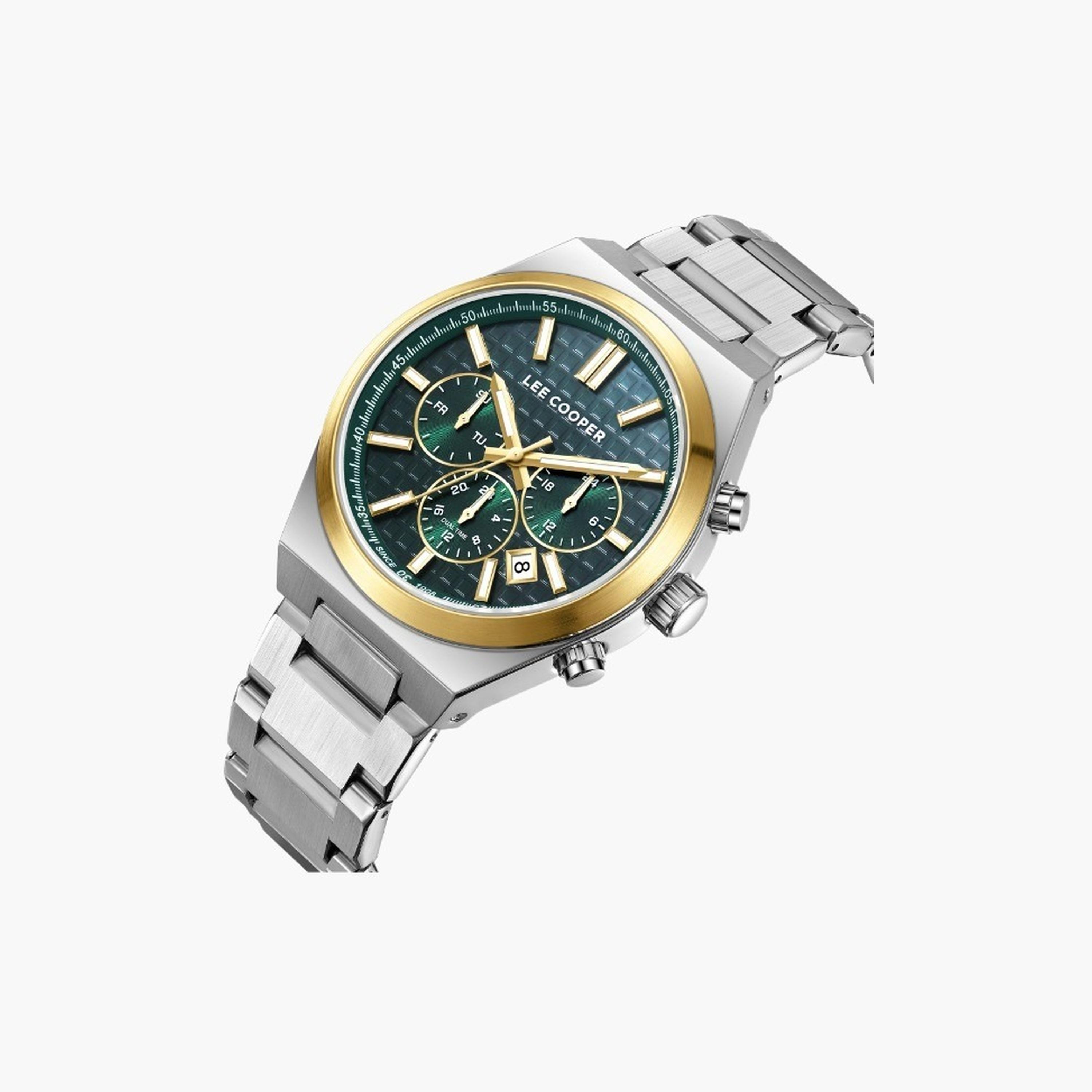 Lee Cooper Men's 41MM Silver Chronograph Metal Strap Watch | LC08084.270-men-watchesandjewellery-watches-image-4