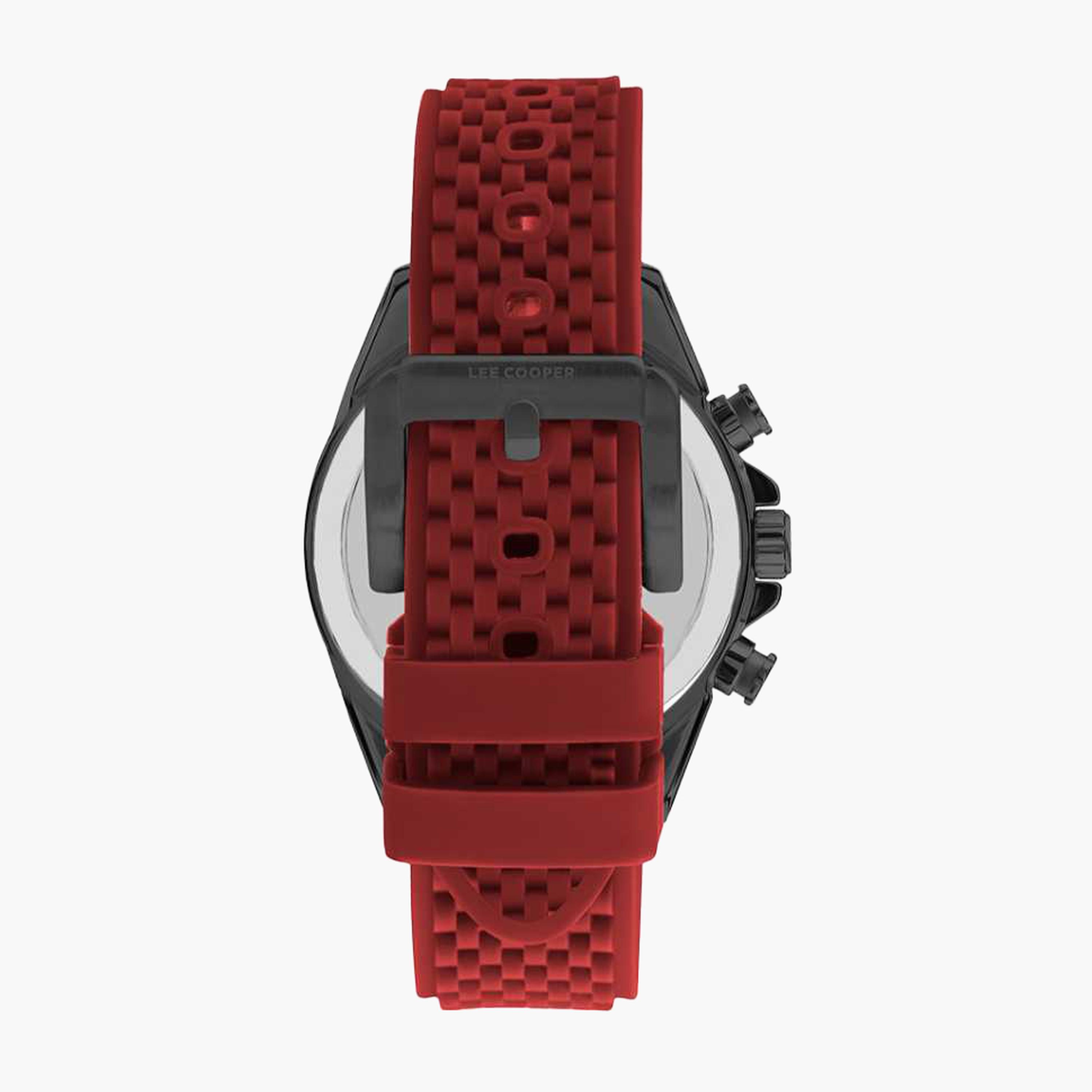 Lee Cooper Men's 46MM Red Chronograph Silicone Strap Watch | LC07341.658-men-watchesandjewellery-watches-image-3