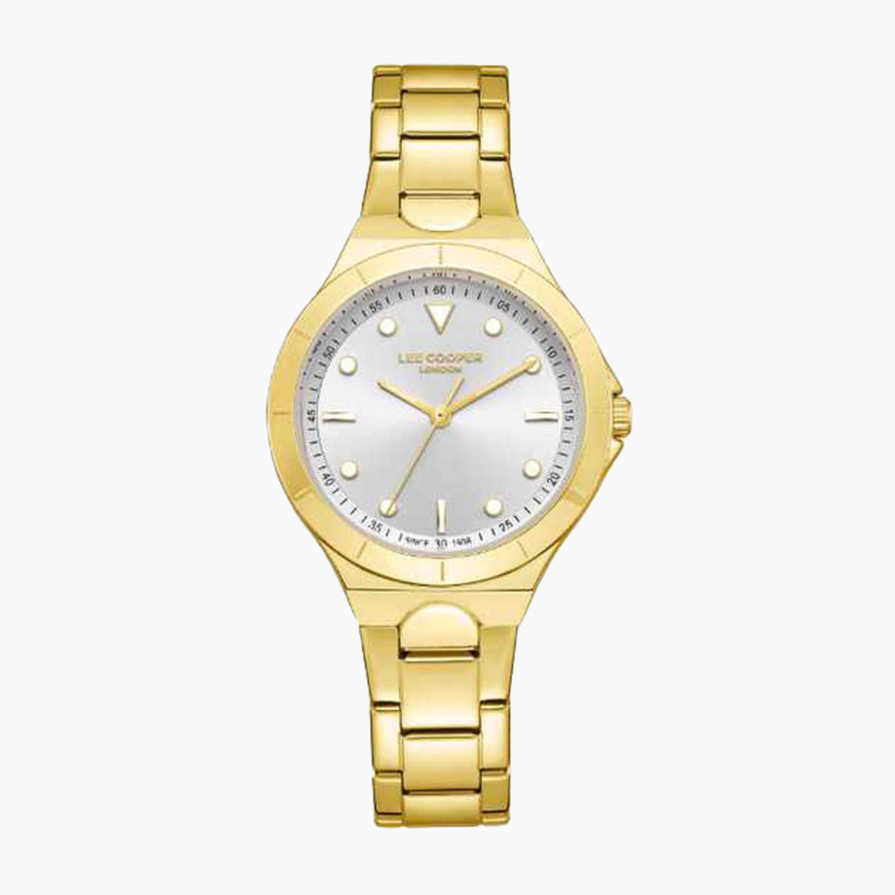 لي كوبر- ساعة نسائية 34 مم تناظرية سوار معدني لون فضي-women-watchesandjewellery-watches-image-1