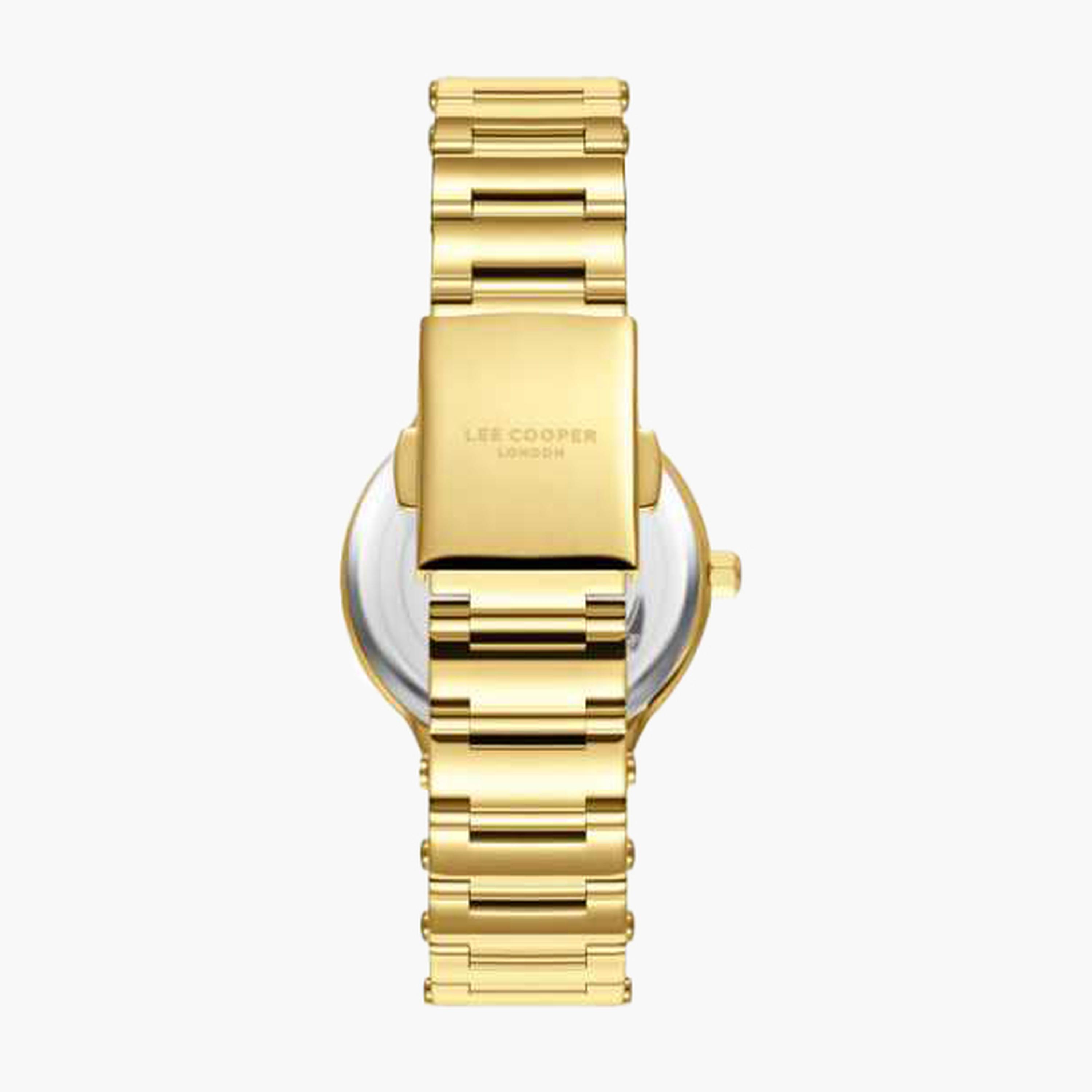 لي كوبر- ساعة نسائية 34 مم تناظرية سوار معدني لون ذهبي-women-watchesandjewellery-watches-image-2