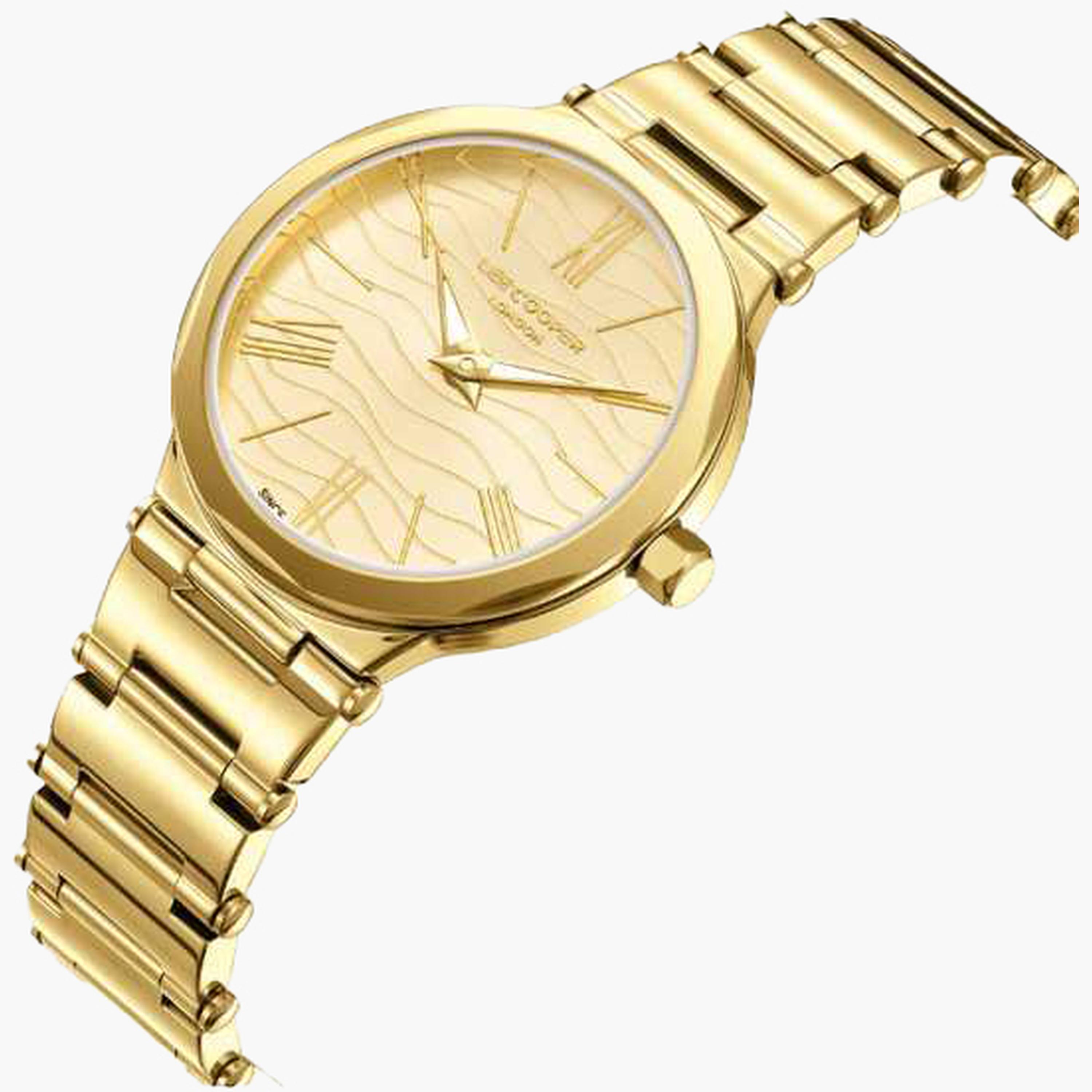 لي كوبر- ساعة نسائية 34 مم تناظرية سوار معدني لون ذهبي-women-watchesandjewellery-watches-image-4