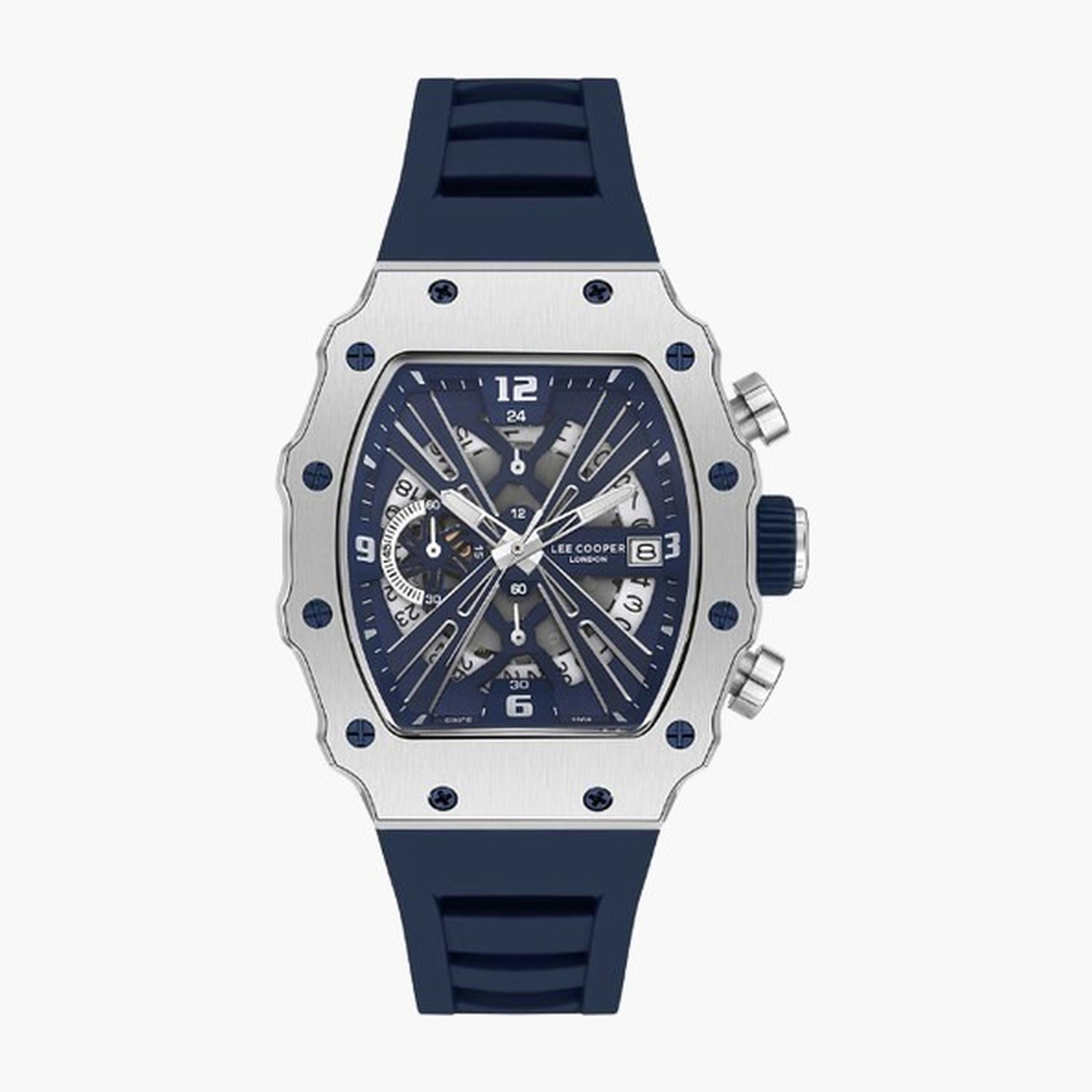 Lee Cooper Men's 42MM Blue Chronograph Silicone Strap Watch | LC08062.399-men-watchesandjewellery-watches-image-1