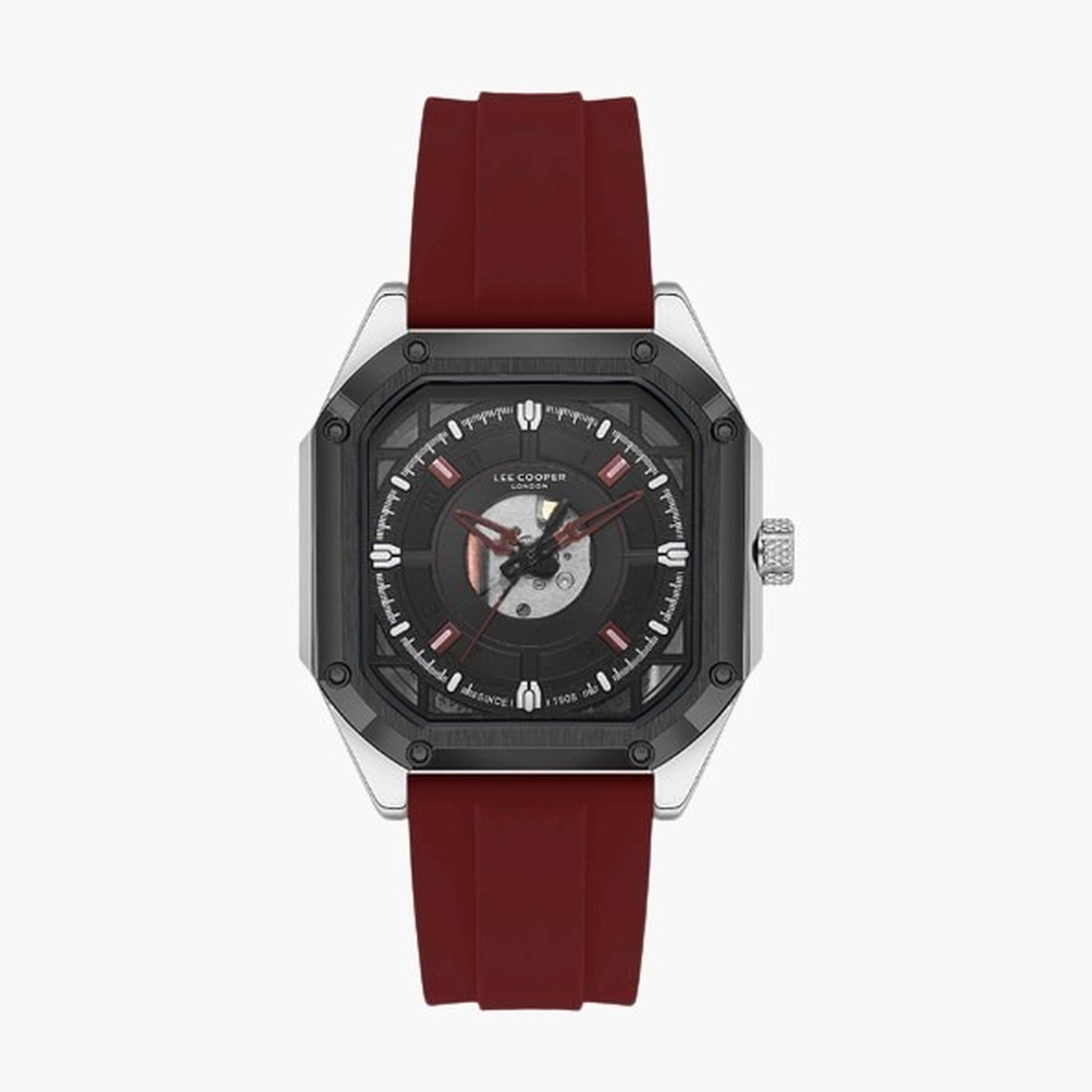 Lee Cooper Men's 37MM Red Chronograph Silicone Strap Watch | LC08061.388-men-watchesandjewellery-watches-image-1