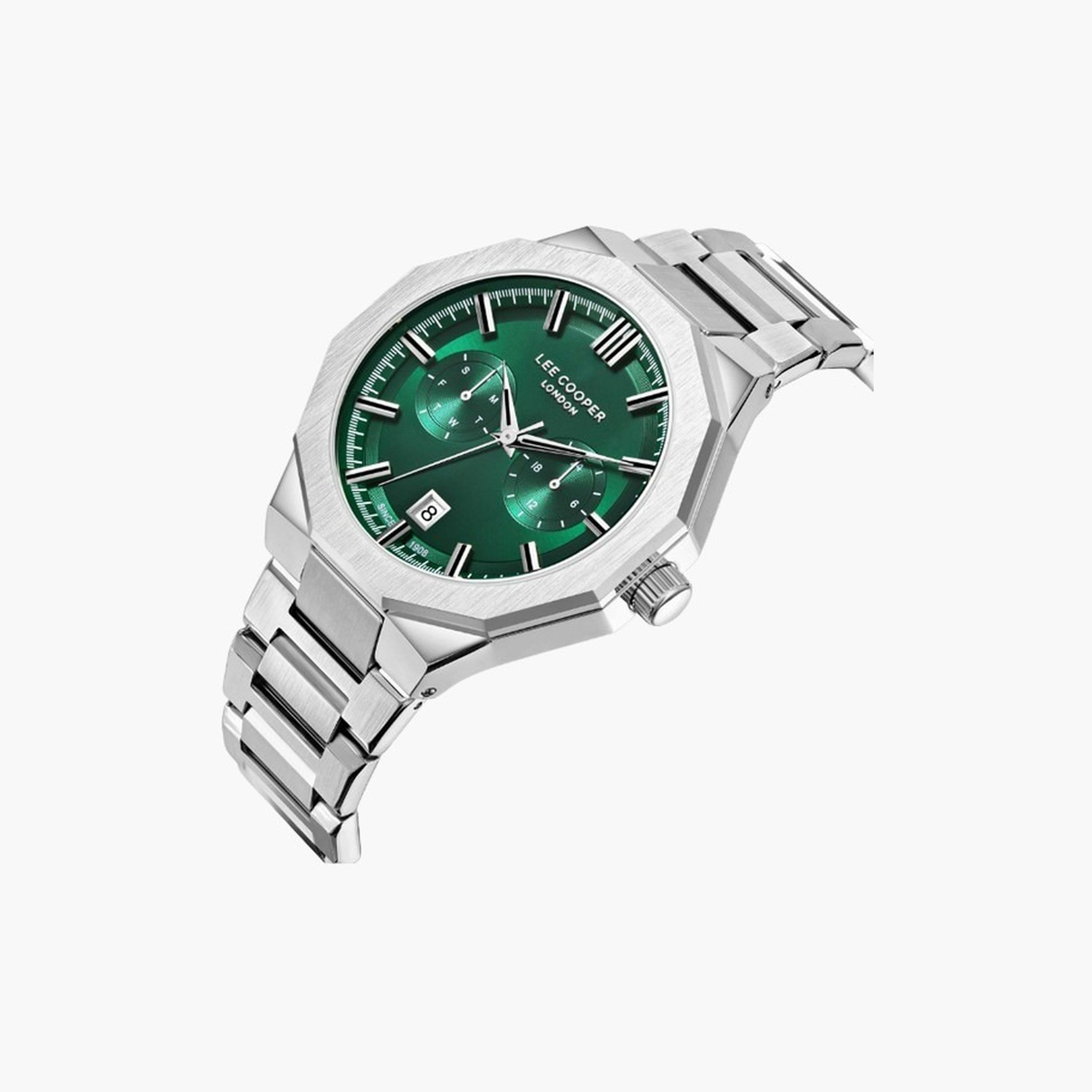 Lee Cooper Men's 44MM Silver Chronograph Metal Strap Watch | LC08018.370-men-watchesandjewellery-watches-image-2