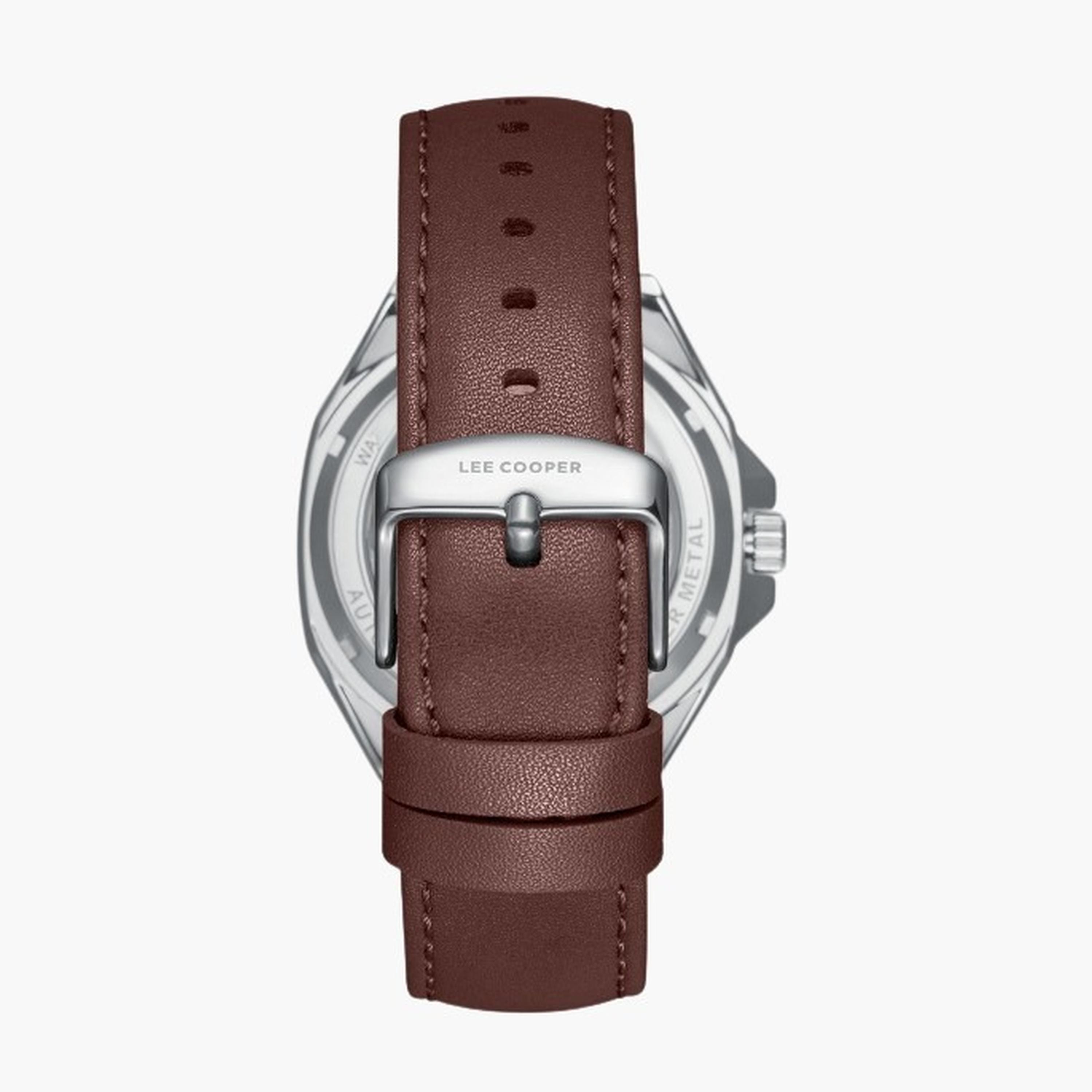 Lee Cooper Men's 44MM Brown Automatic Leather Strap Watch | LC08103.564-men-watchesandjewellery-watches-image-4