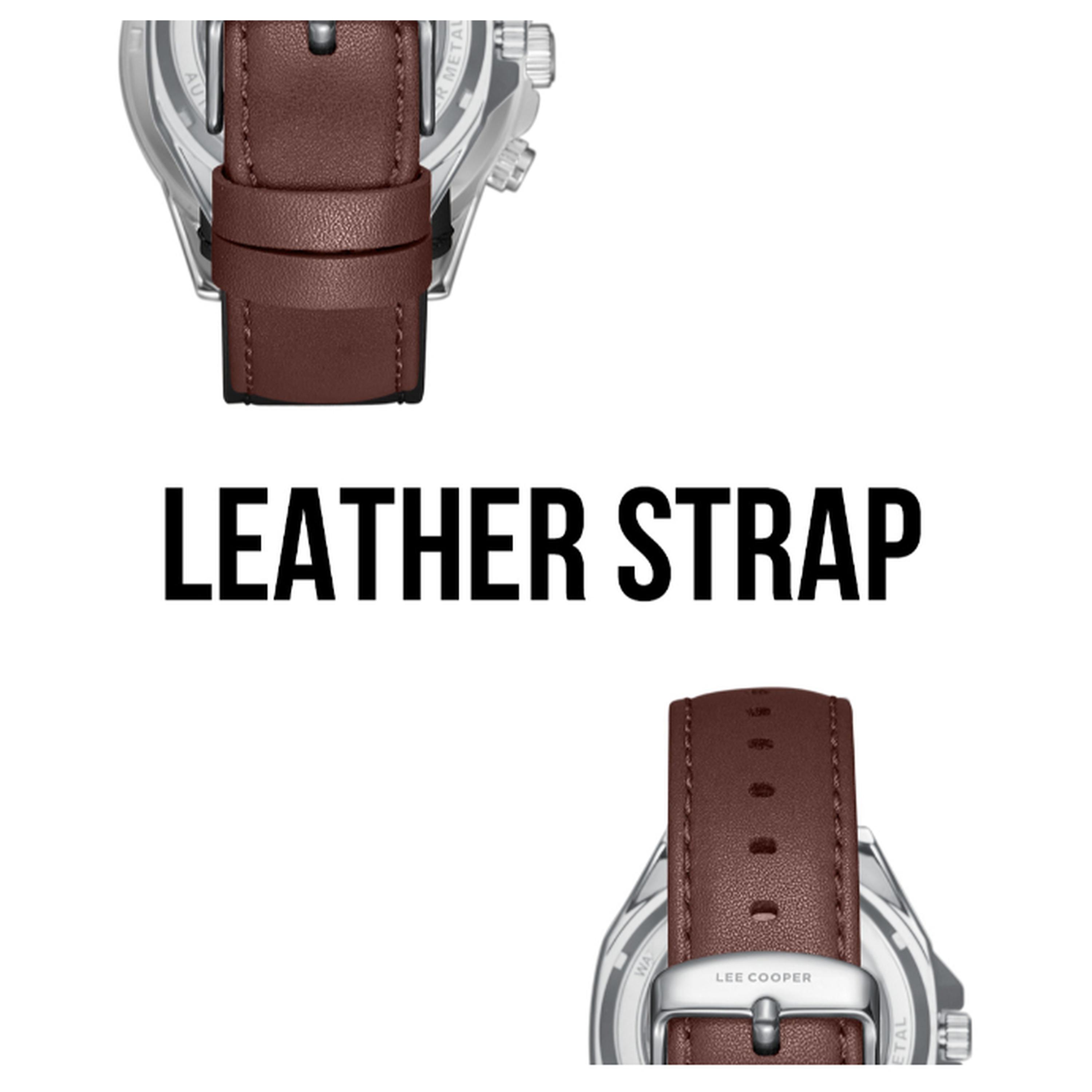 Lee Cooper Men's 44MM Brown Automatic Leather Strap Watch | LC08103.564-men-watchesandjewellery-watches-image-6