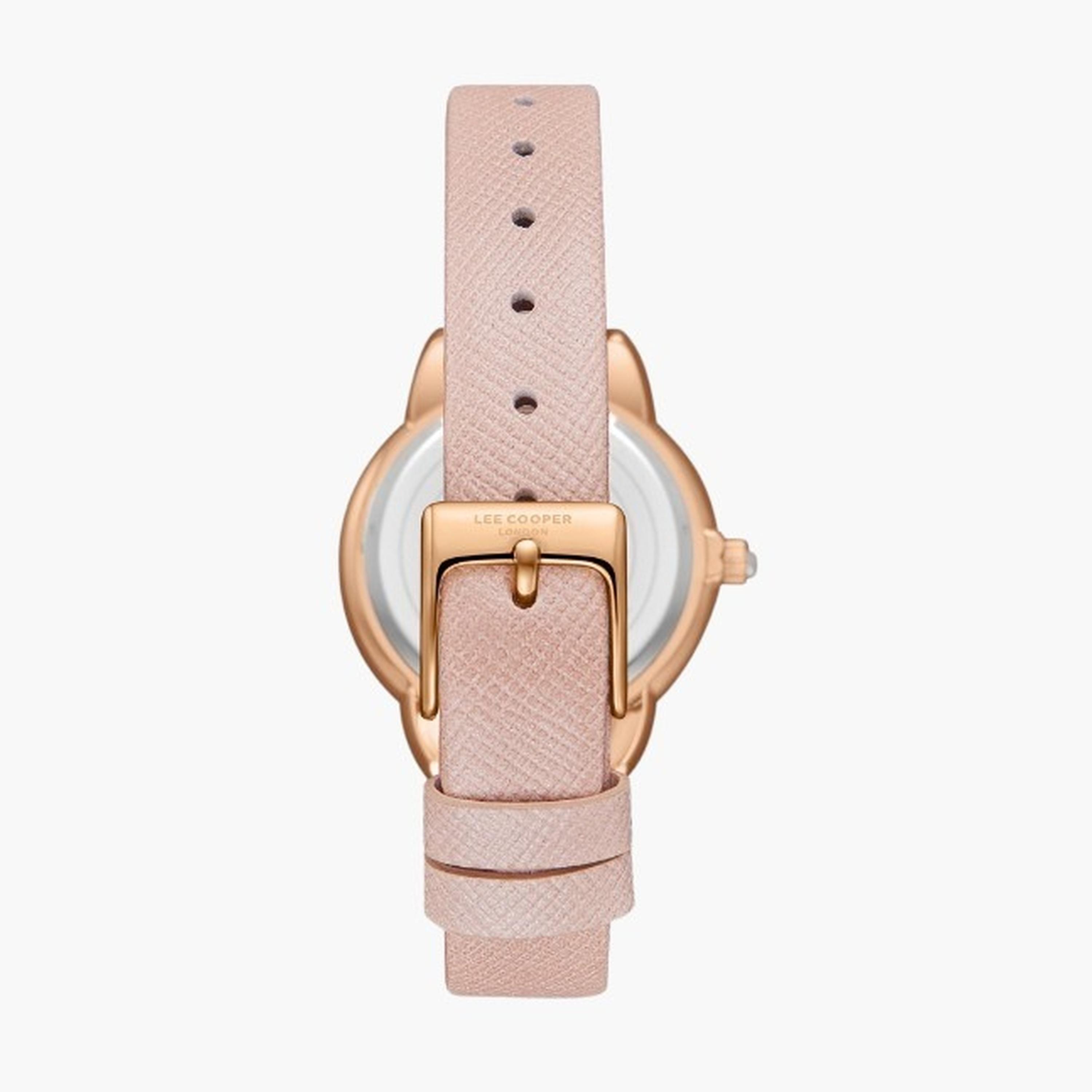 Lee Cooper Women's 32MM Pink Analog Leather Strap Watch | LC08025.420-women-watchesandjewellery-watches-image-4