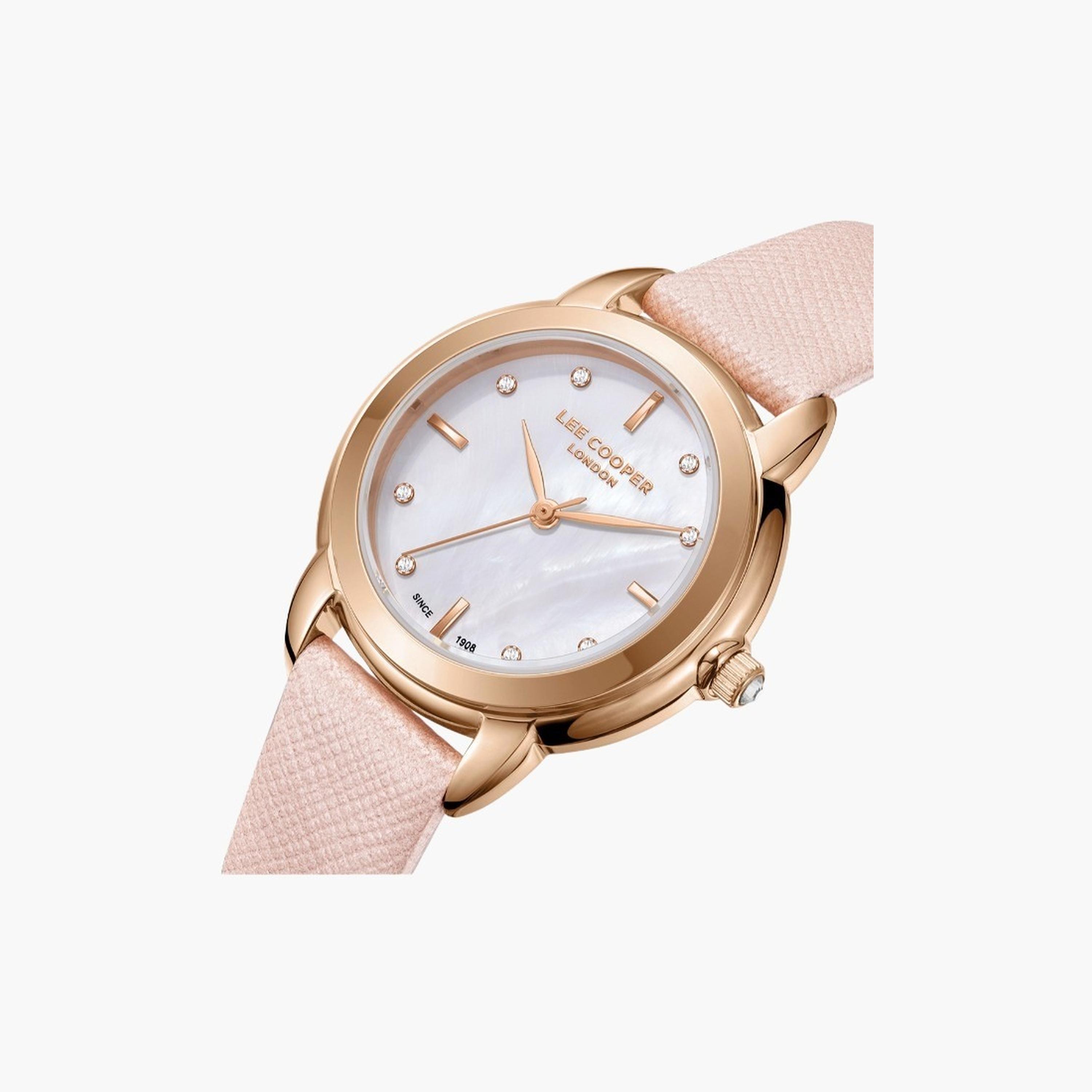 Lee Cooper Women's 32MM Pink Analog Leather Strap Watch | LC08025.420-women-watchesandjewellery-watches-image-5