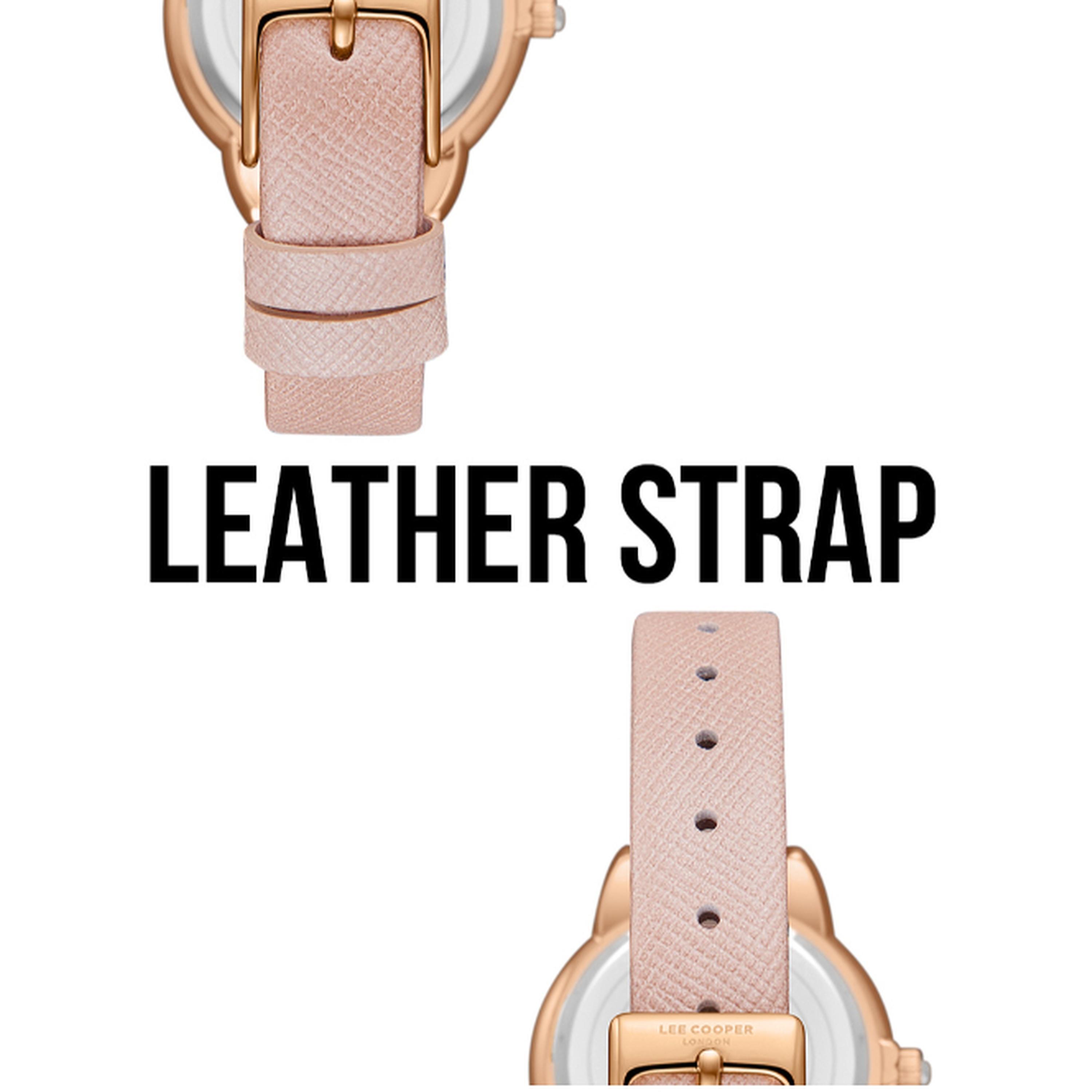 Lee Cooper Women's 32MM Pink Analog Leather Strap Watch | LC08025.420-women-watchesandjewellery-watches-image-6