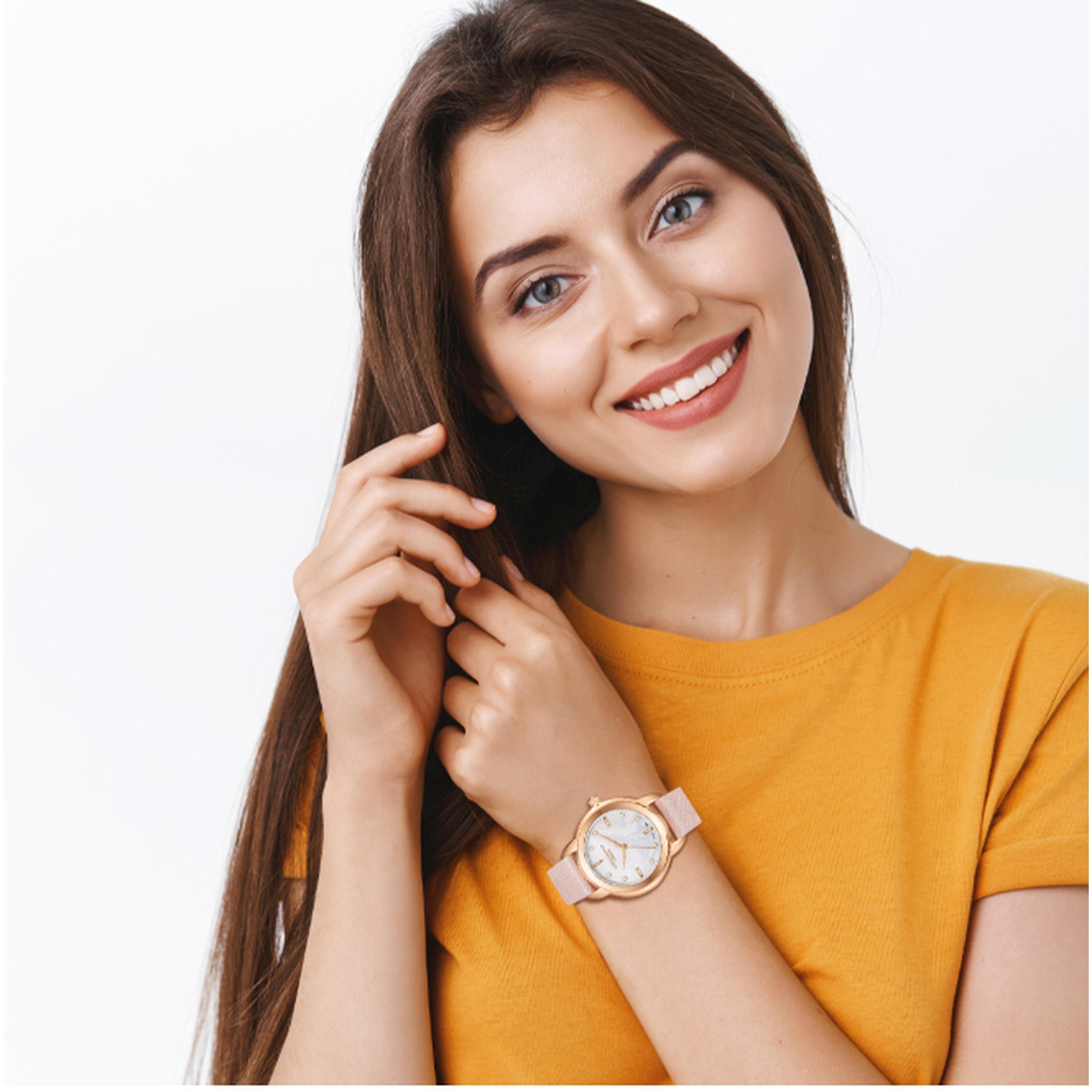 Lee Cooper Women's 32MM Pink Analog Leather Strap Watch | LC08025.420-women-watchesandjewellery-watches-image-7