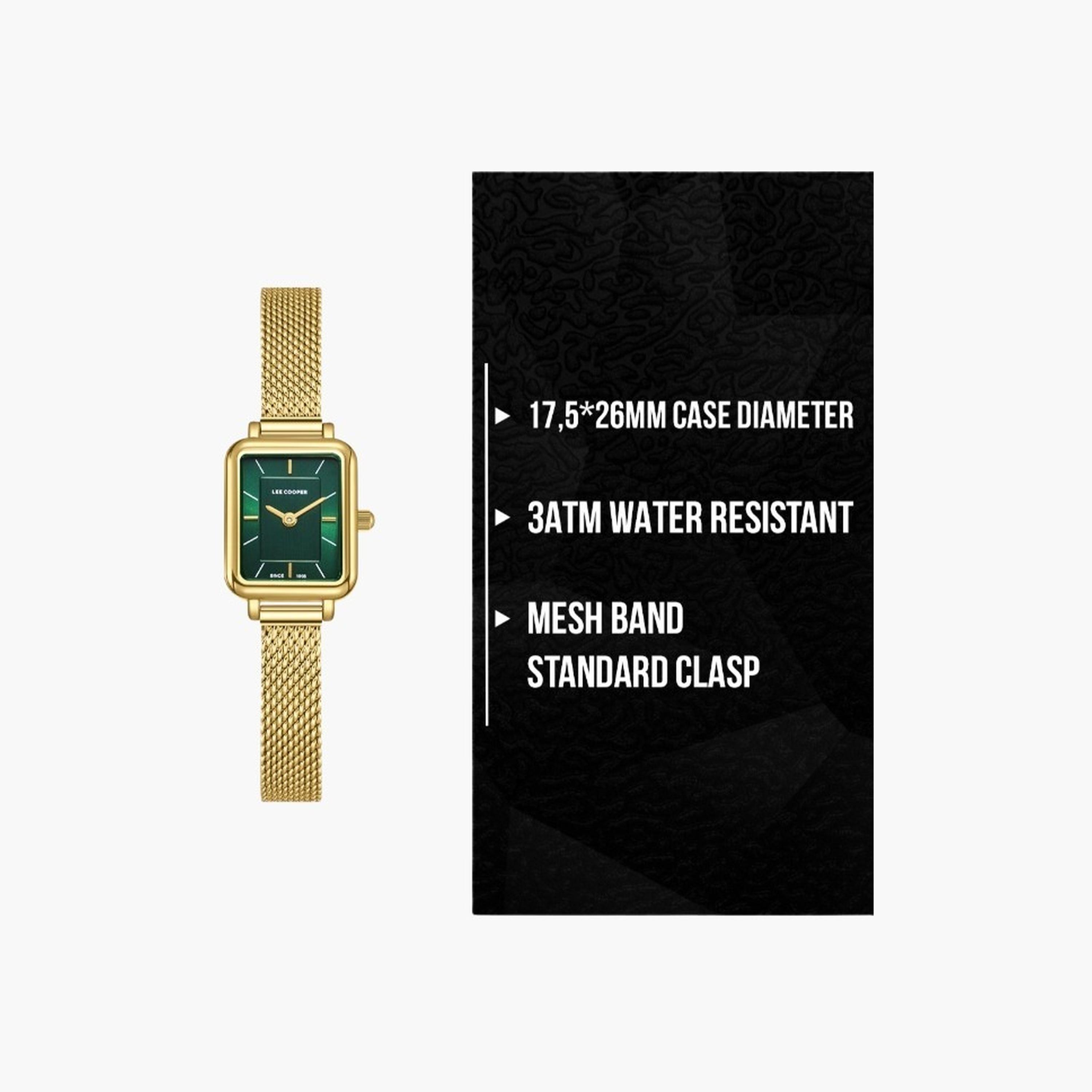 Lee Cooper Women's 26MM Gold Analog Mesh Strap Watch | LC08086.170-women-watchesandjewellery-watches-image-9