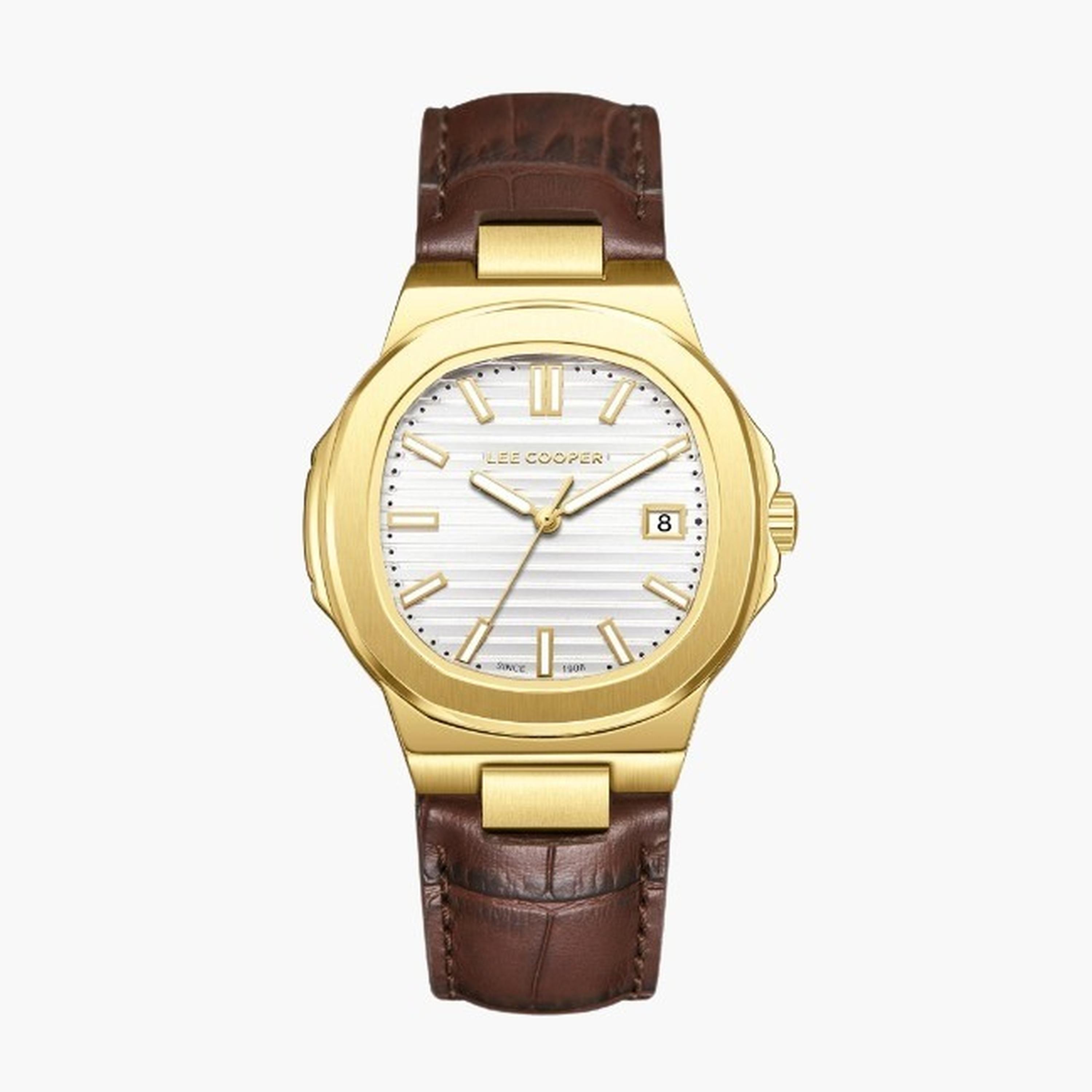 Lee Cooper Women's 35MM Brown Analog Leather Strap Watch | LC08107.134-women-watchesandjewellery-watches-image-1