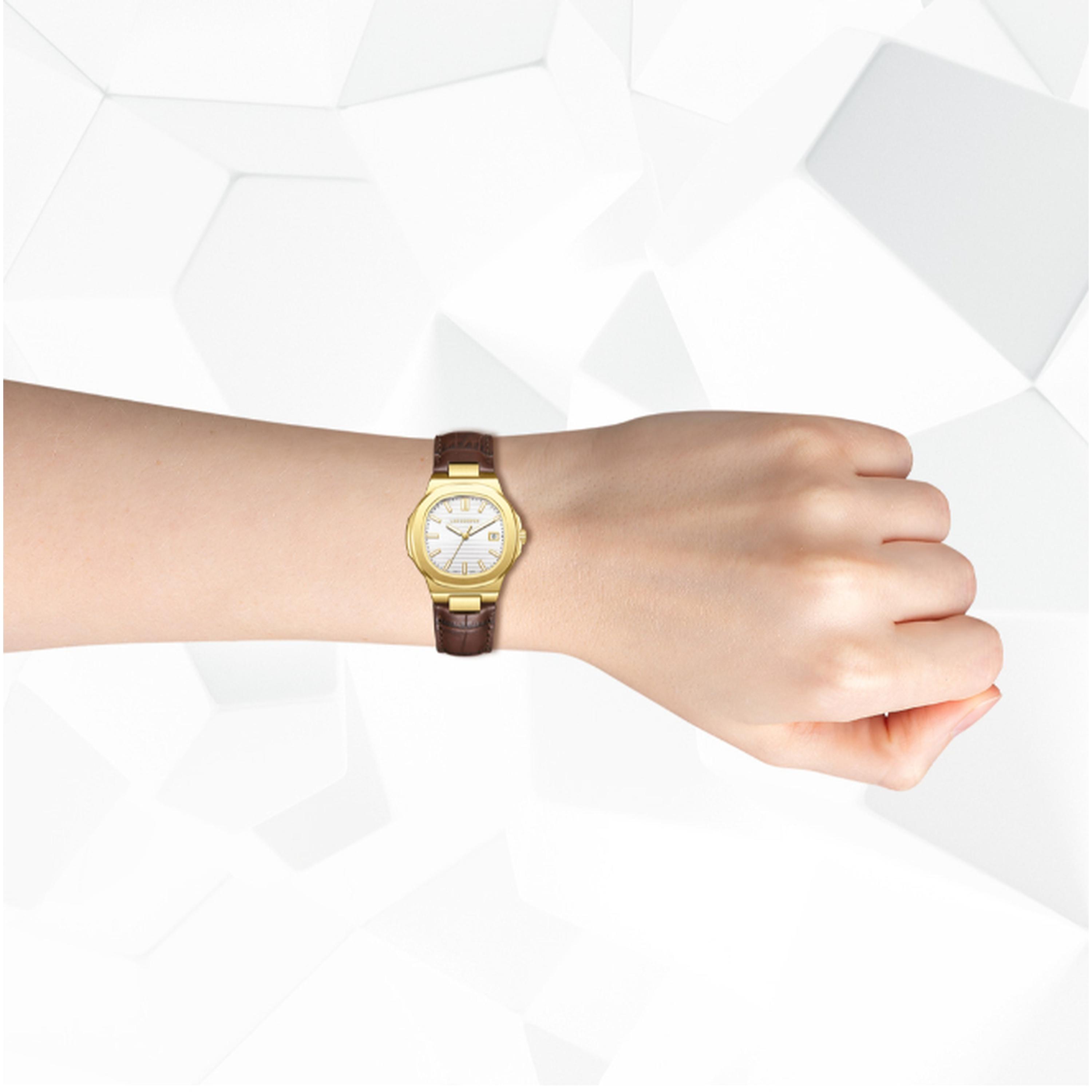 Lee Cooper Women's 35MM Brown Analog Leather Strap Watch | LC08107.134-women-watchesandjewellery-watches-image-8